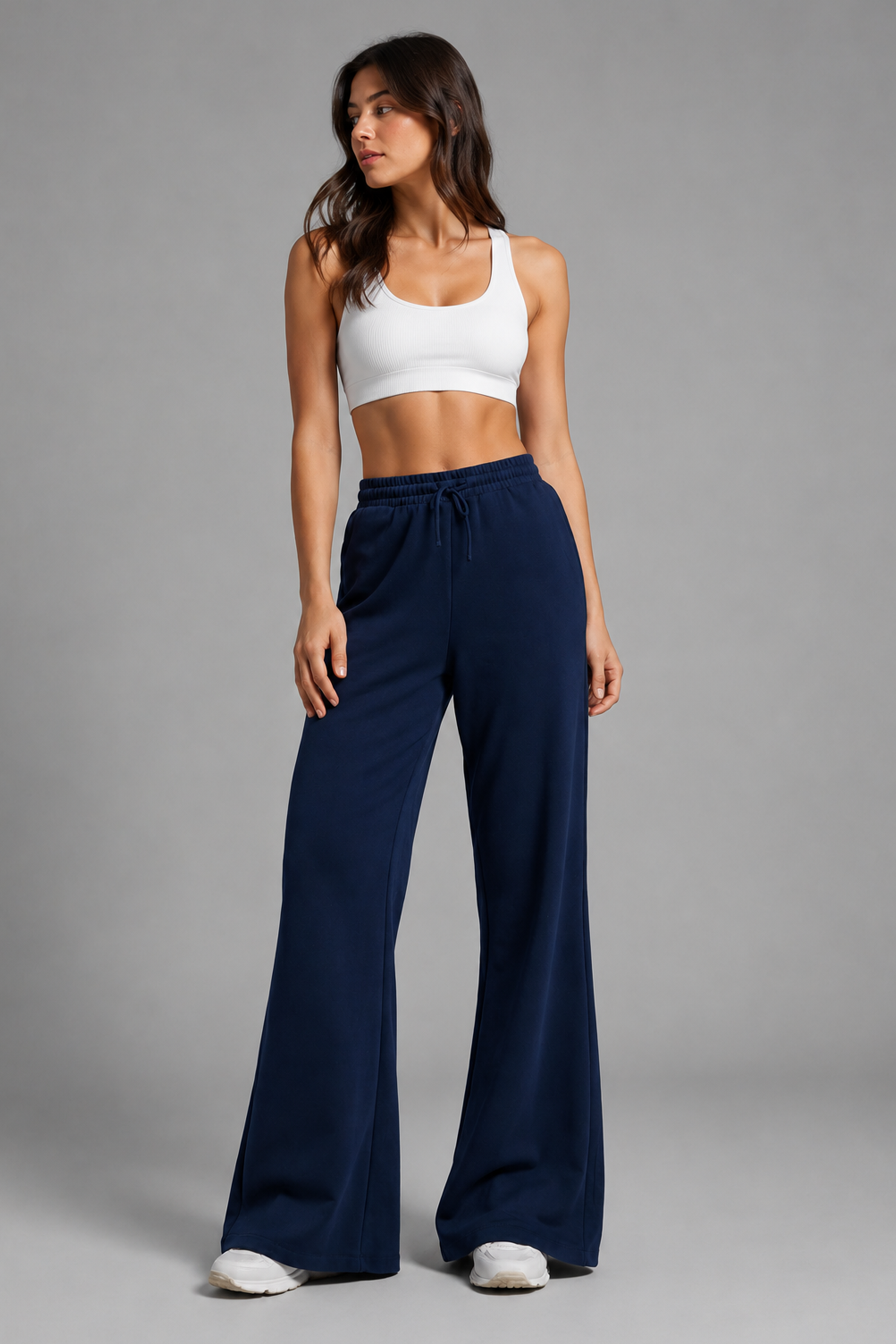 Image of Women’s navy flare pants for everyday wear