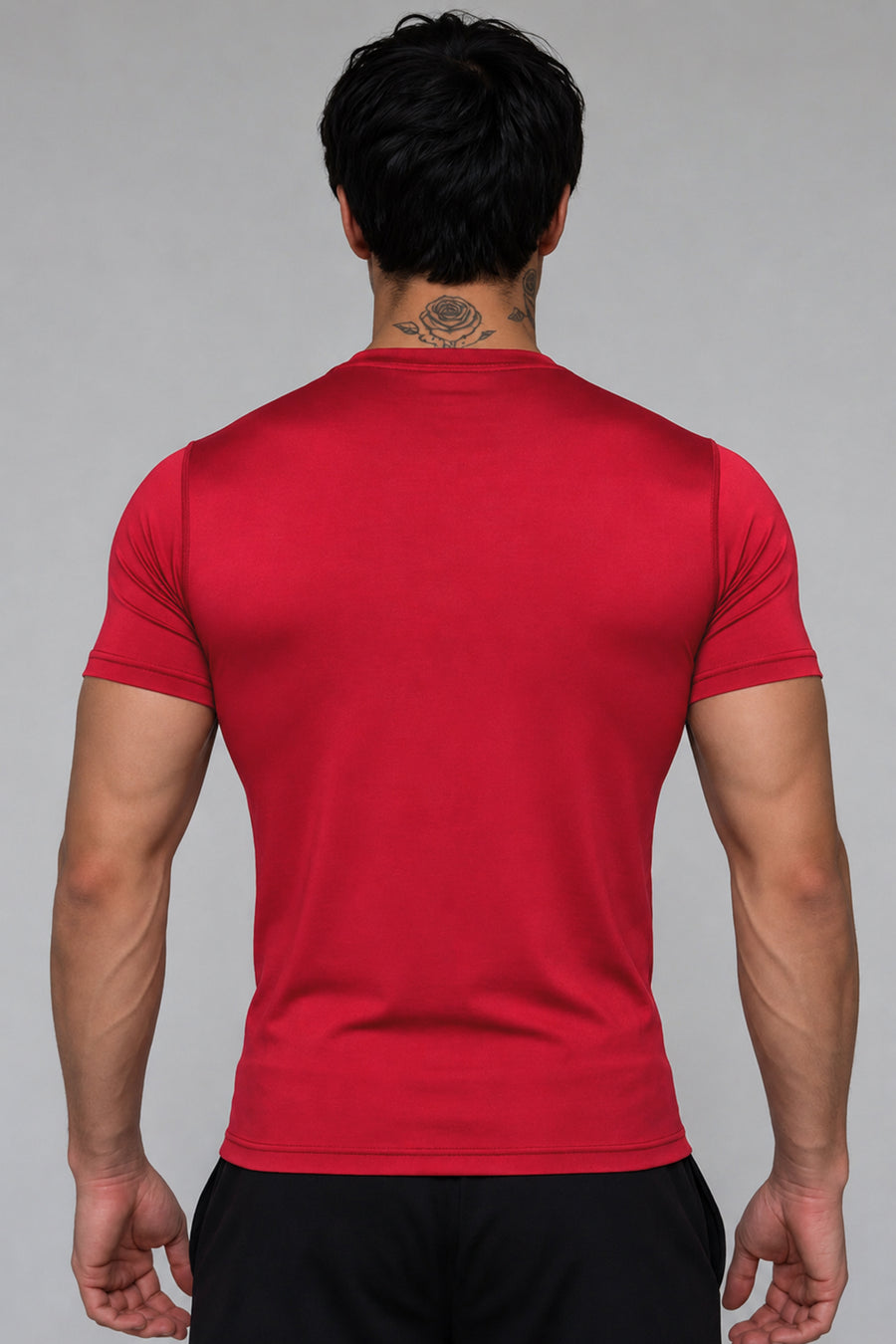 EXO Compression T-Shirt Half sleeve -Red/Black