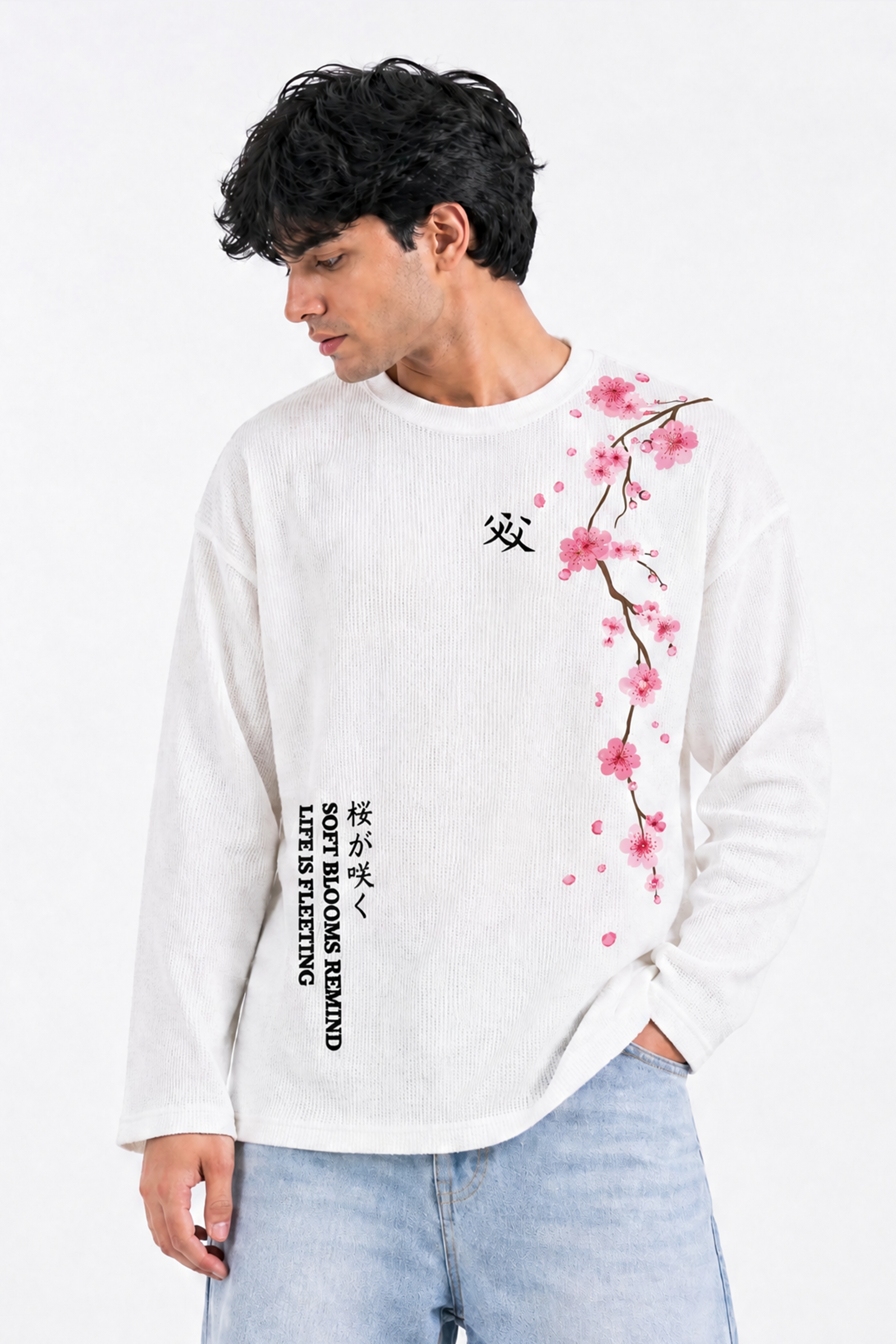 Image of Cherry Blossom Waffle T-Shirt