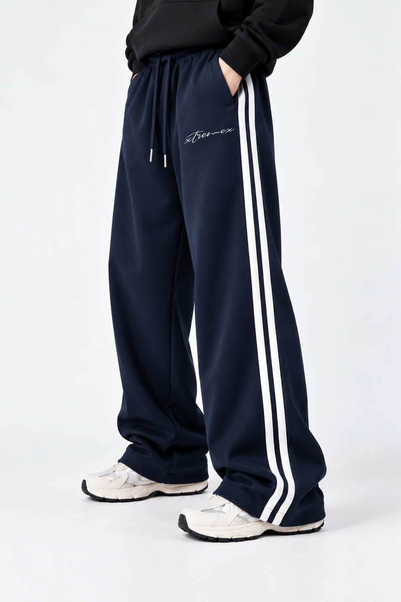 Classic Stripe Joggers - Navy Blue