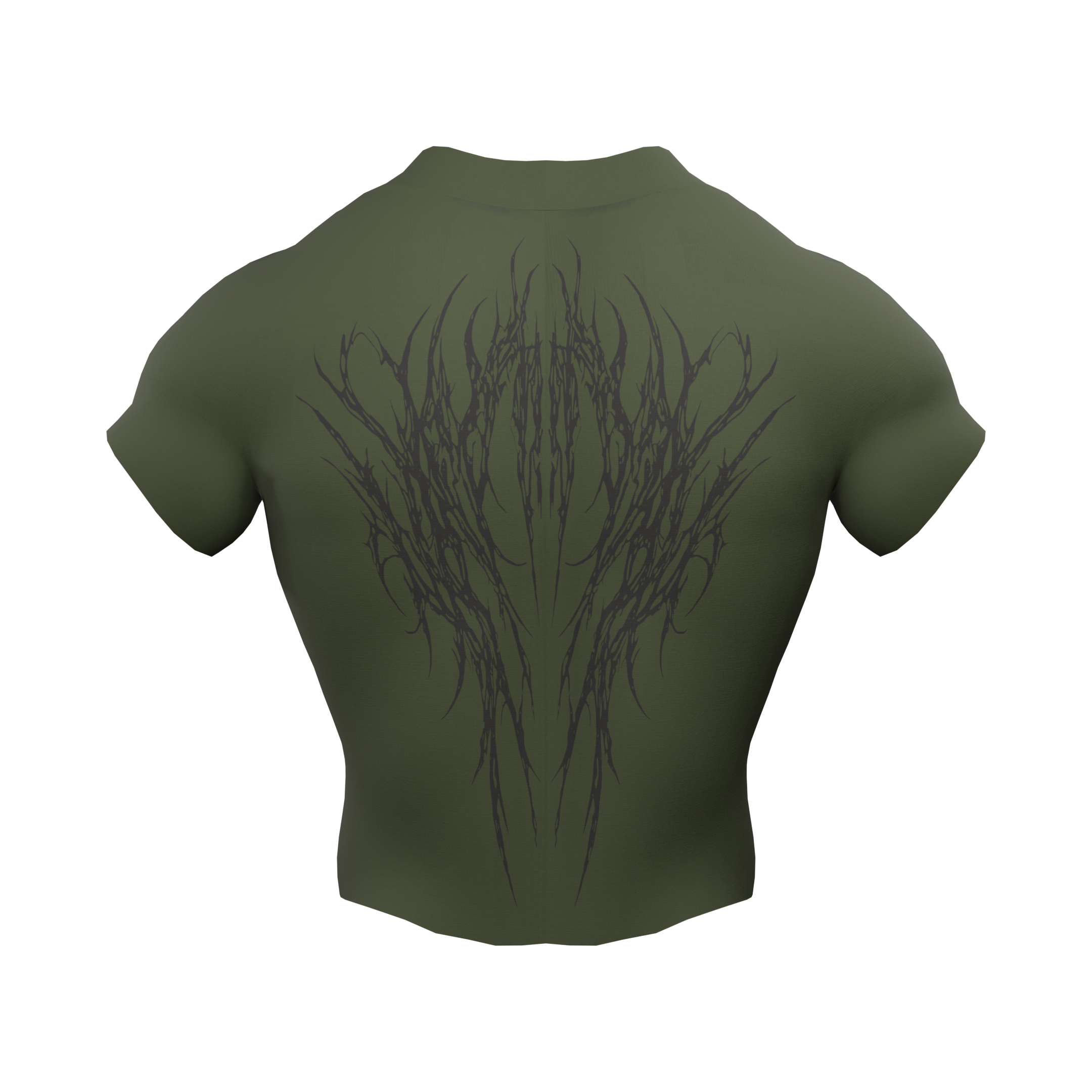 Rambo Zip Nylon Compression Tshirt Half Sleeve - Olive