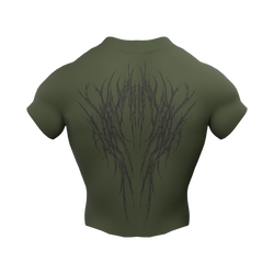 Image of Rambo Zip Nylon Compression Tshirt Half Sleeve - Olive