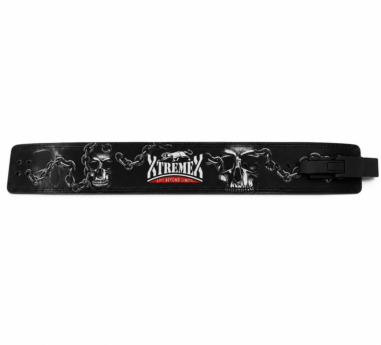 Image of XTREMEX POWERLIFTING 13MM LEVER BELT - IRON SKULL