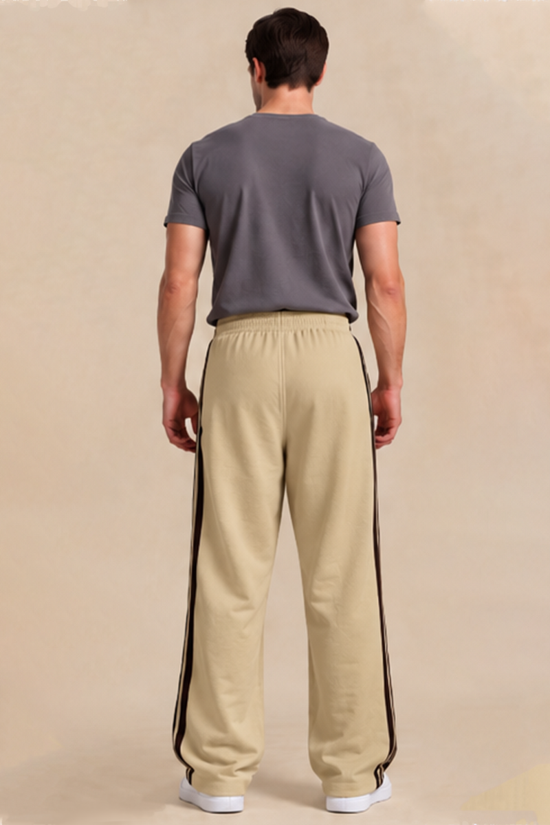 Tri Stripe Joggers - Tan
