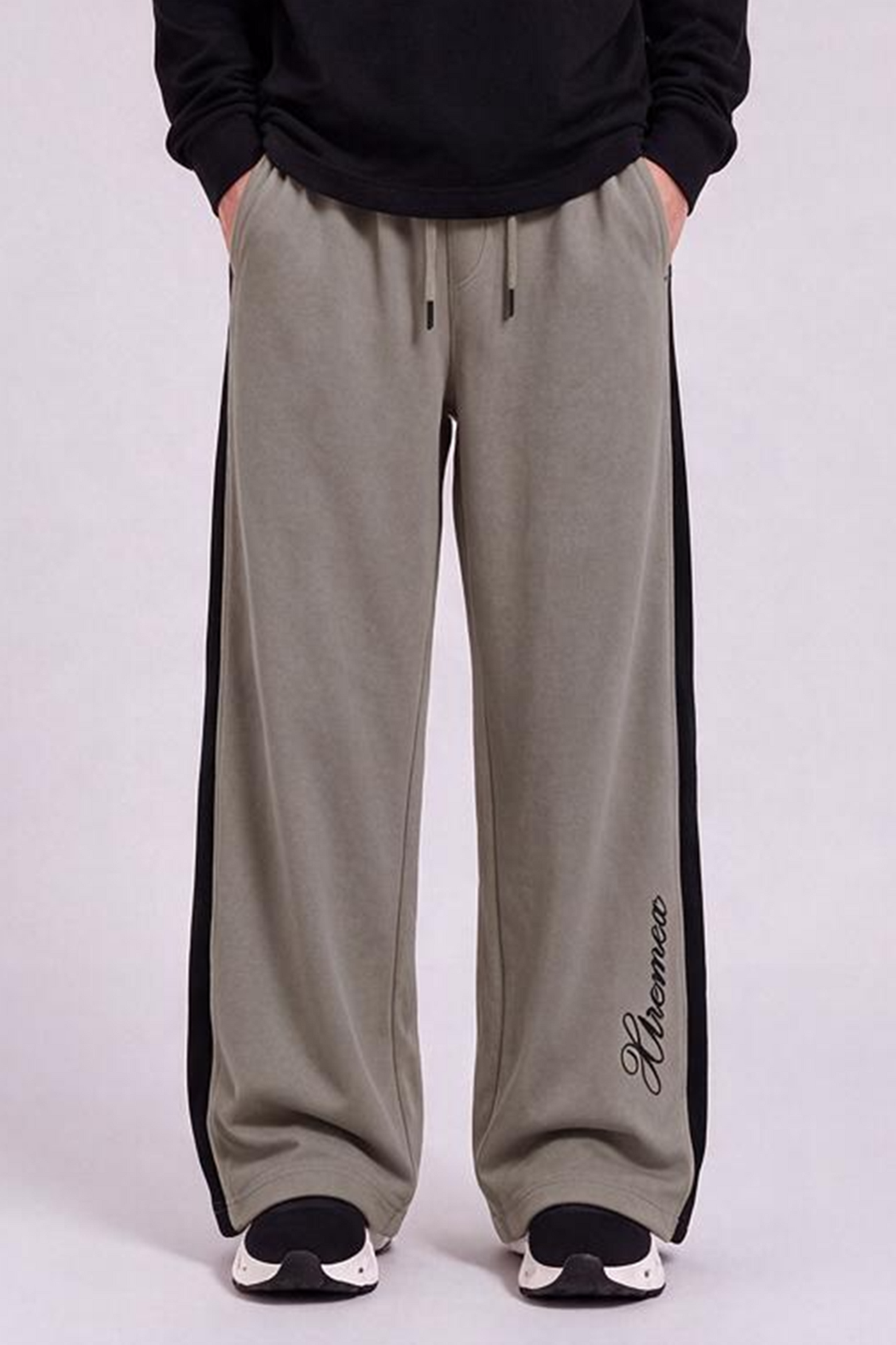 Contrast Stripe Joggers - Sand