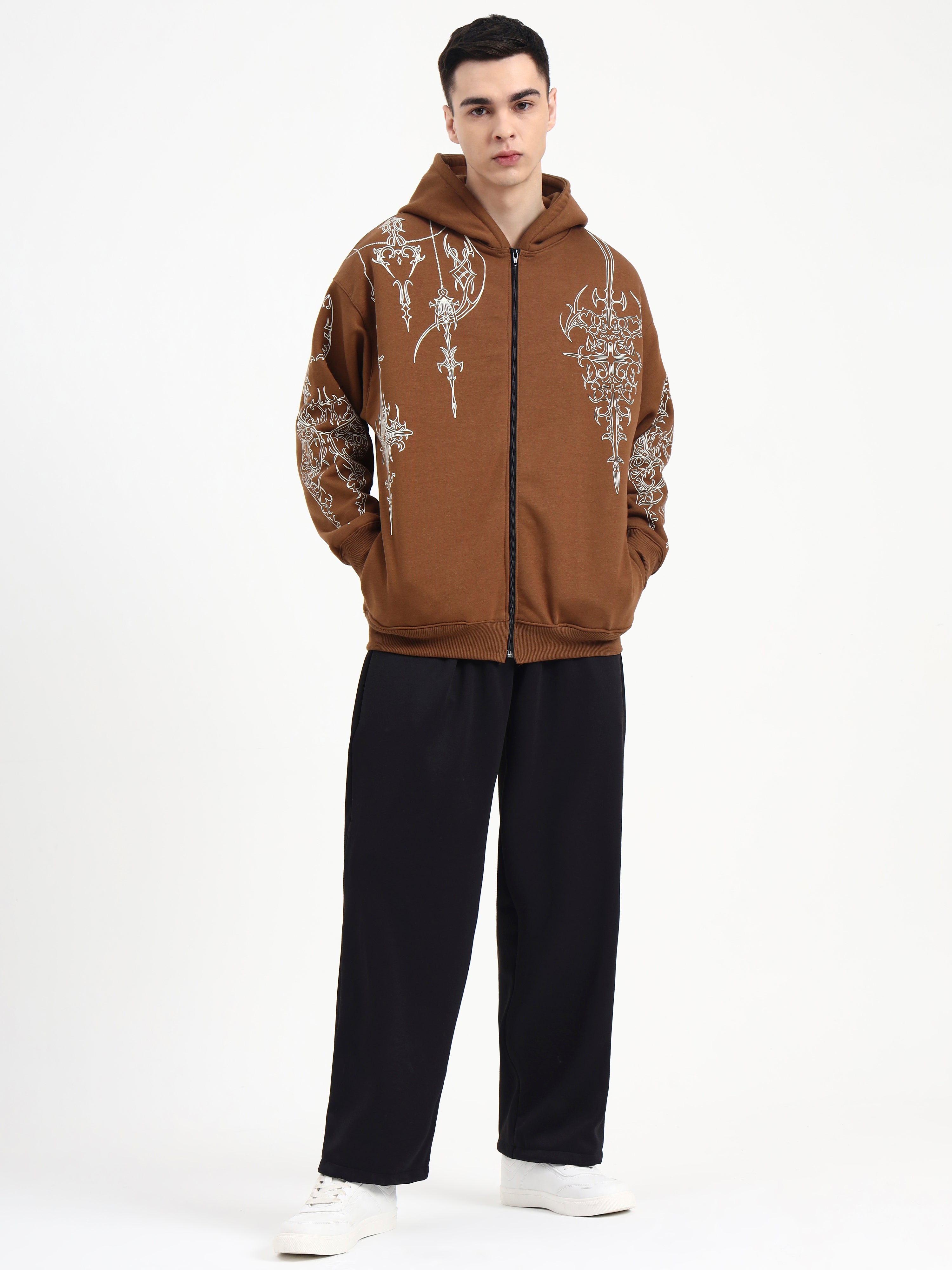 Image of Classic Mark Unisex Oversized Zipper Hoodie
