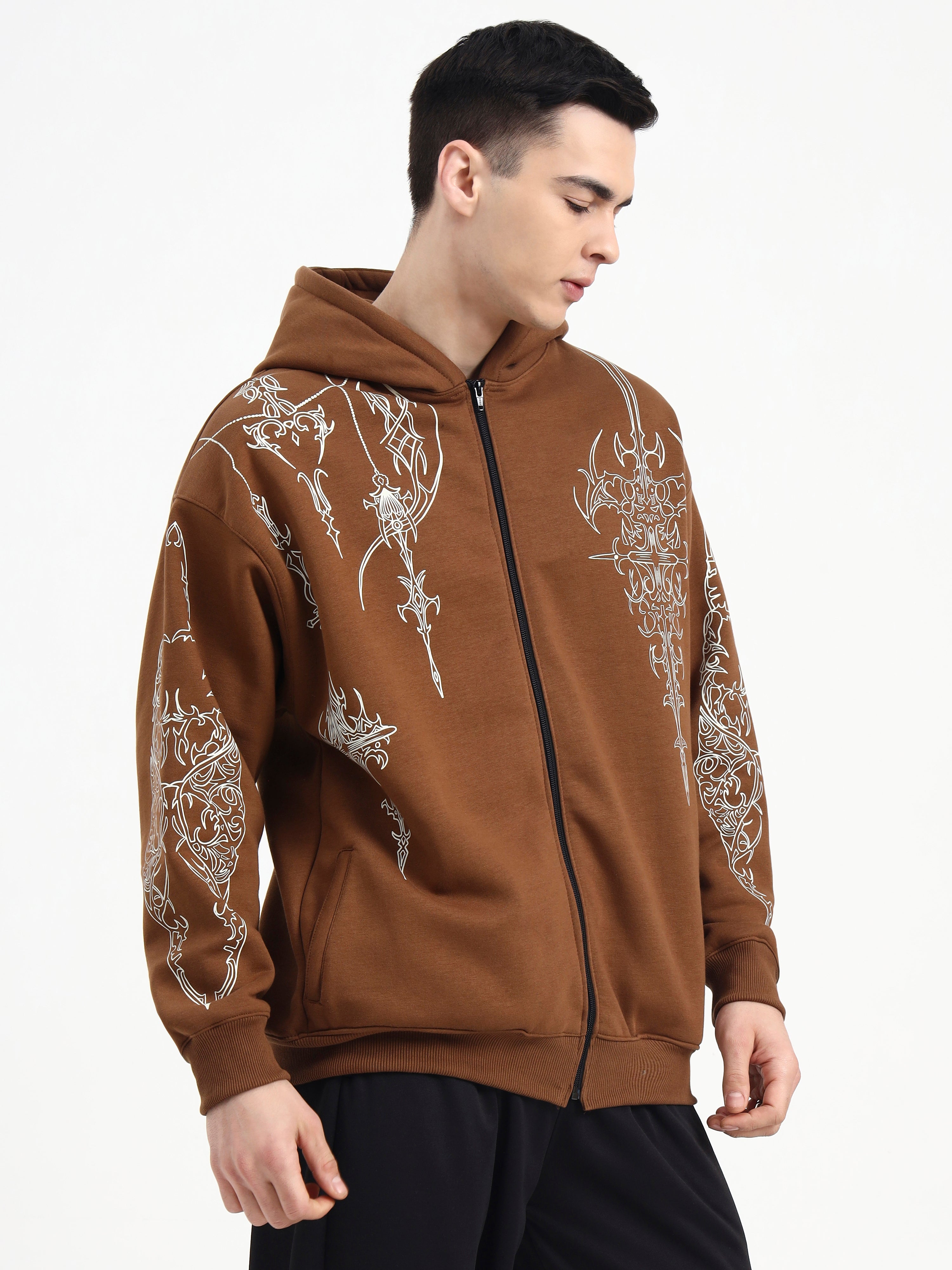 Image of Classic Mark Unisex Oversized Zipper Hoodie
