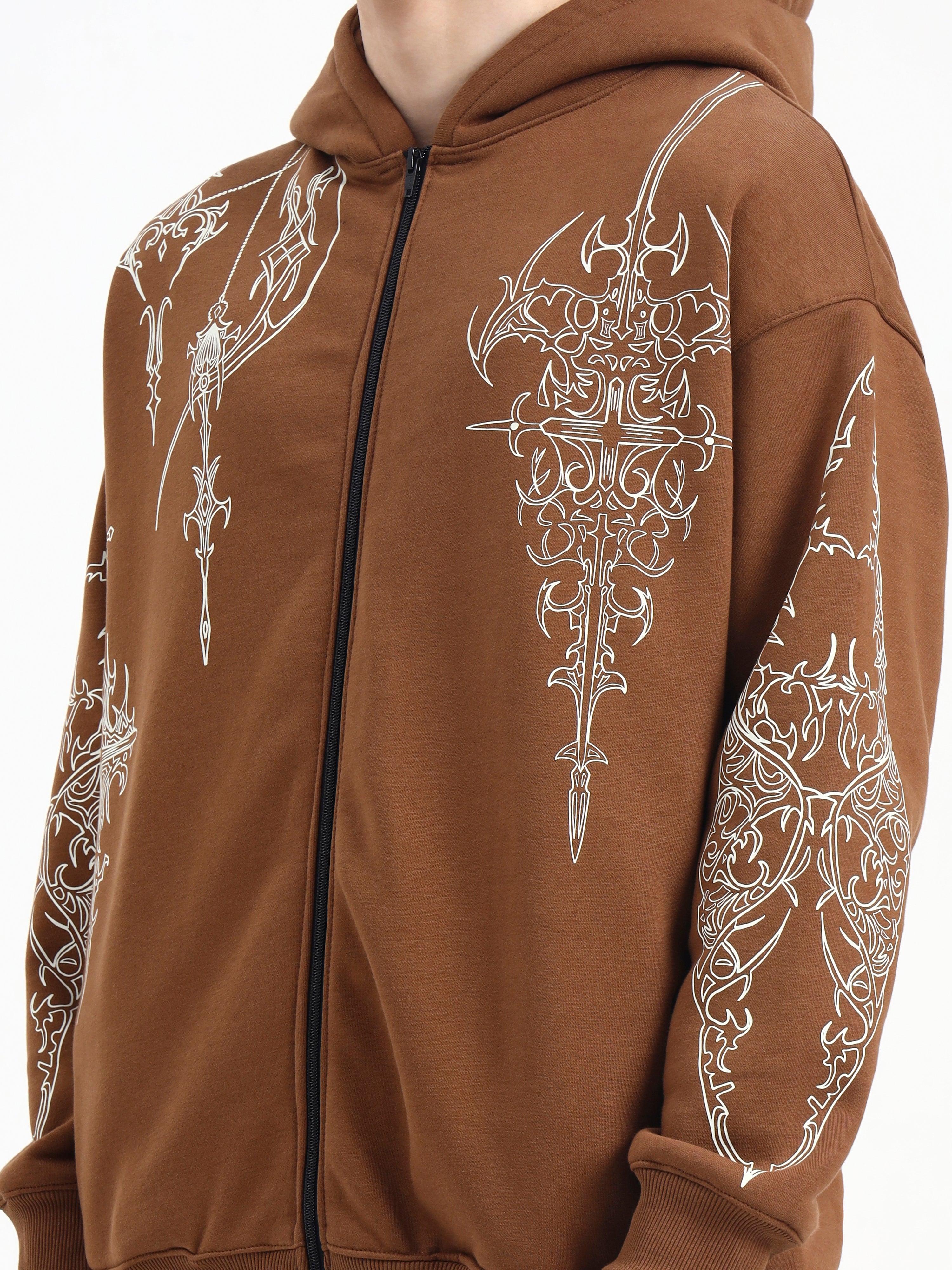 Image of Classic Mark Unisex Oversized Zipper Hoodie