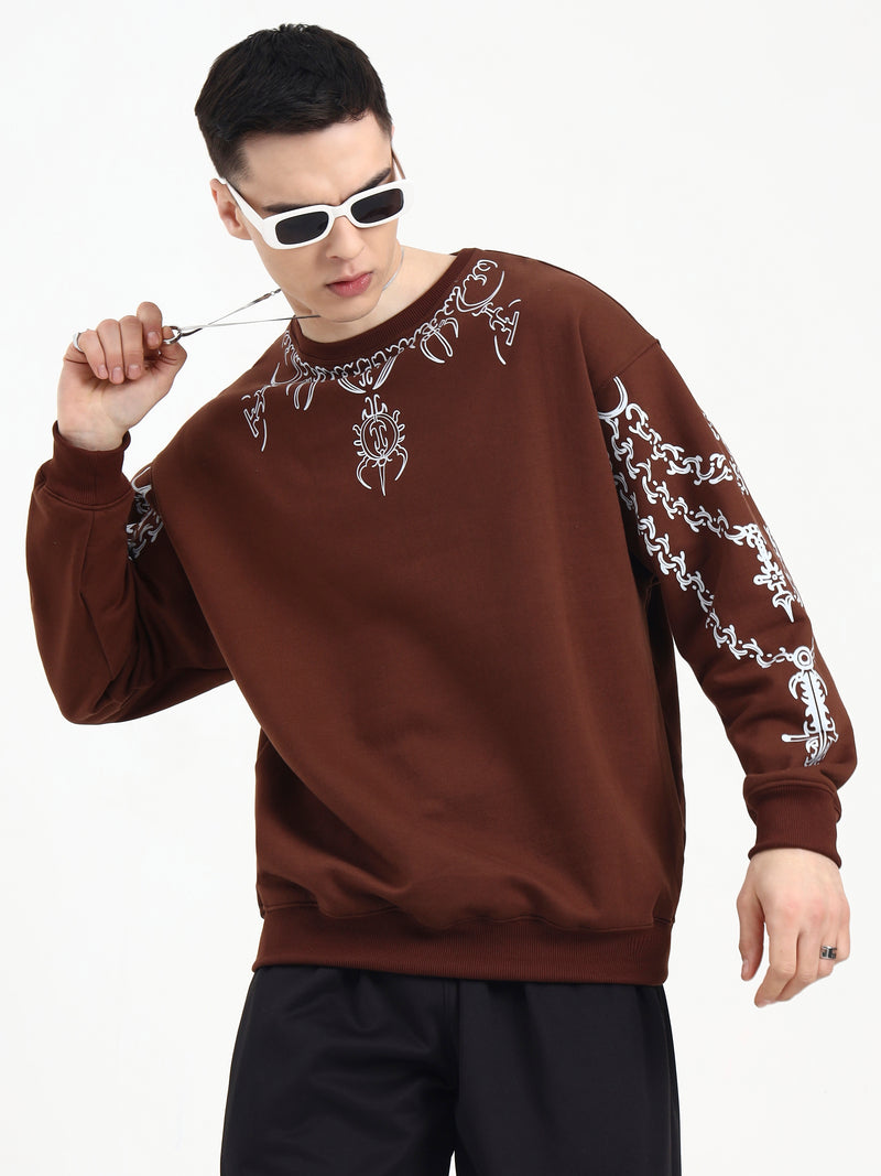 Crown Chain Unisex Oversized Sweatshirt