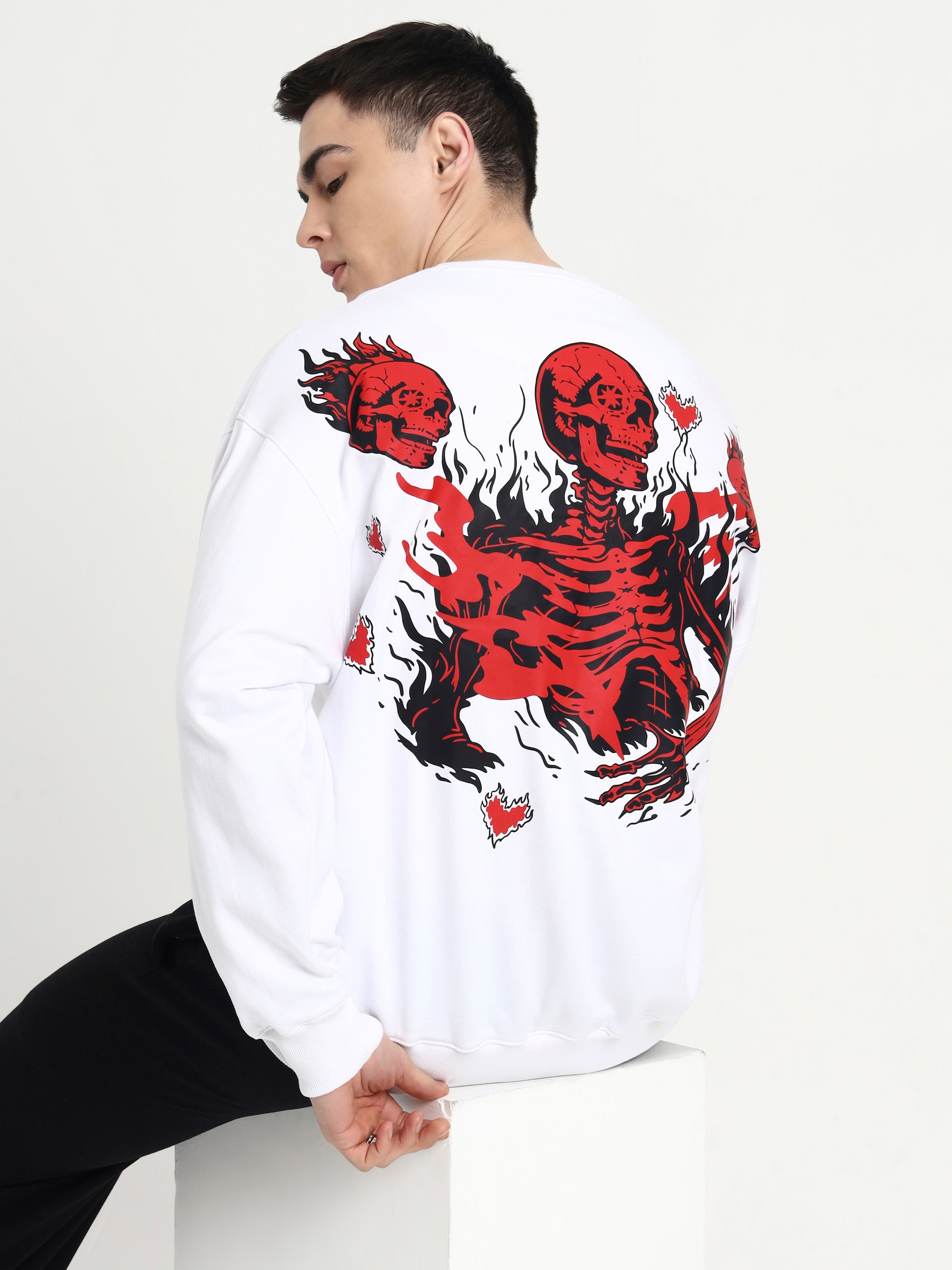 Burning Bones Unisex Oversized Sweatshirt