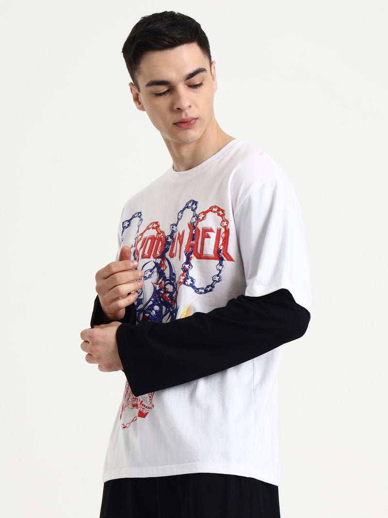 Hell Chains Men's  streetwear tee with bold graphic artwork ifm