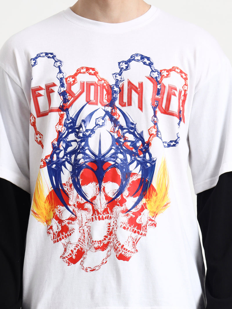 Men's Hell Chains unisex oversized full sleeve shirt with soft fabric ifm
