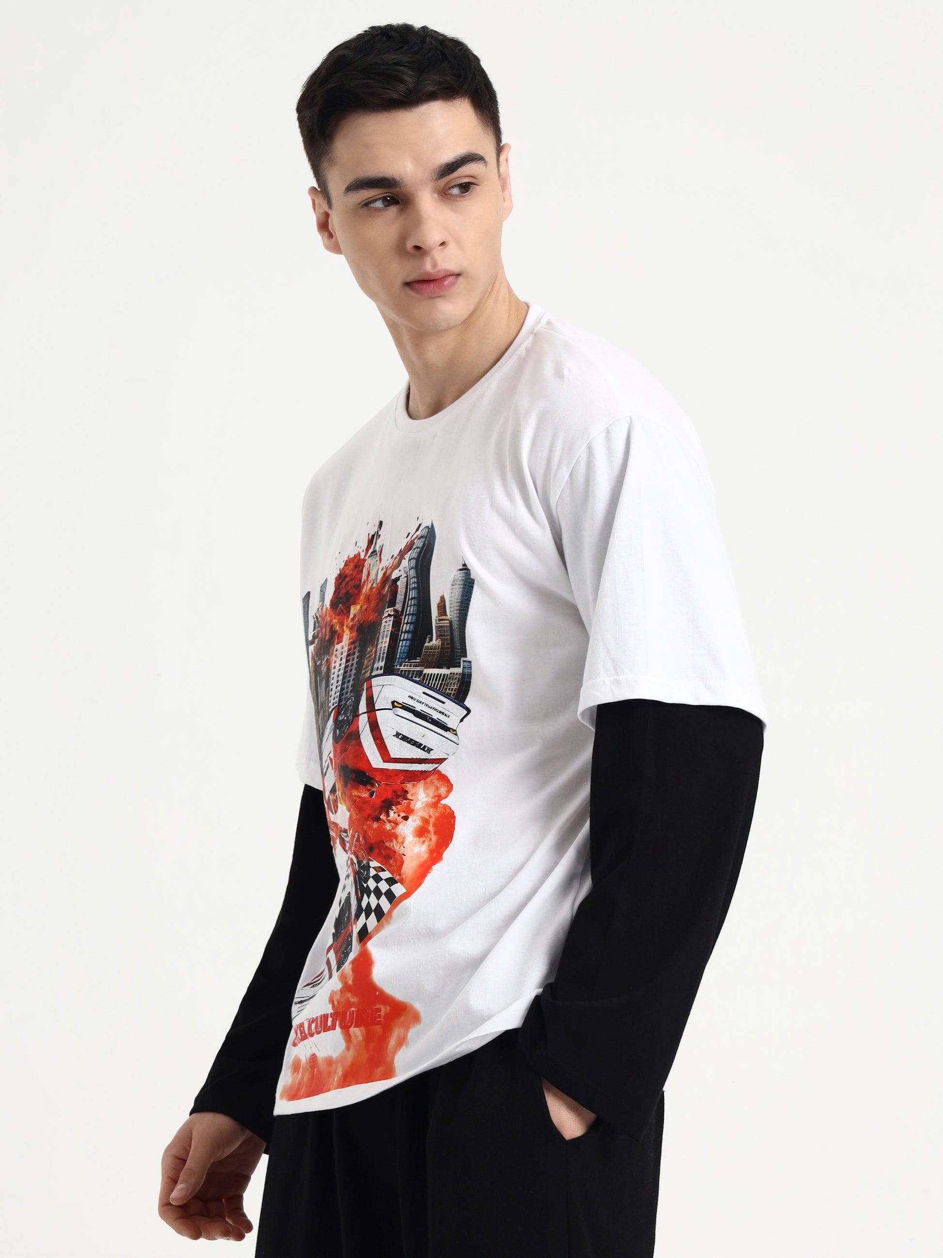 City Drift Unisex Oversized Full Sleeve Tshirt