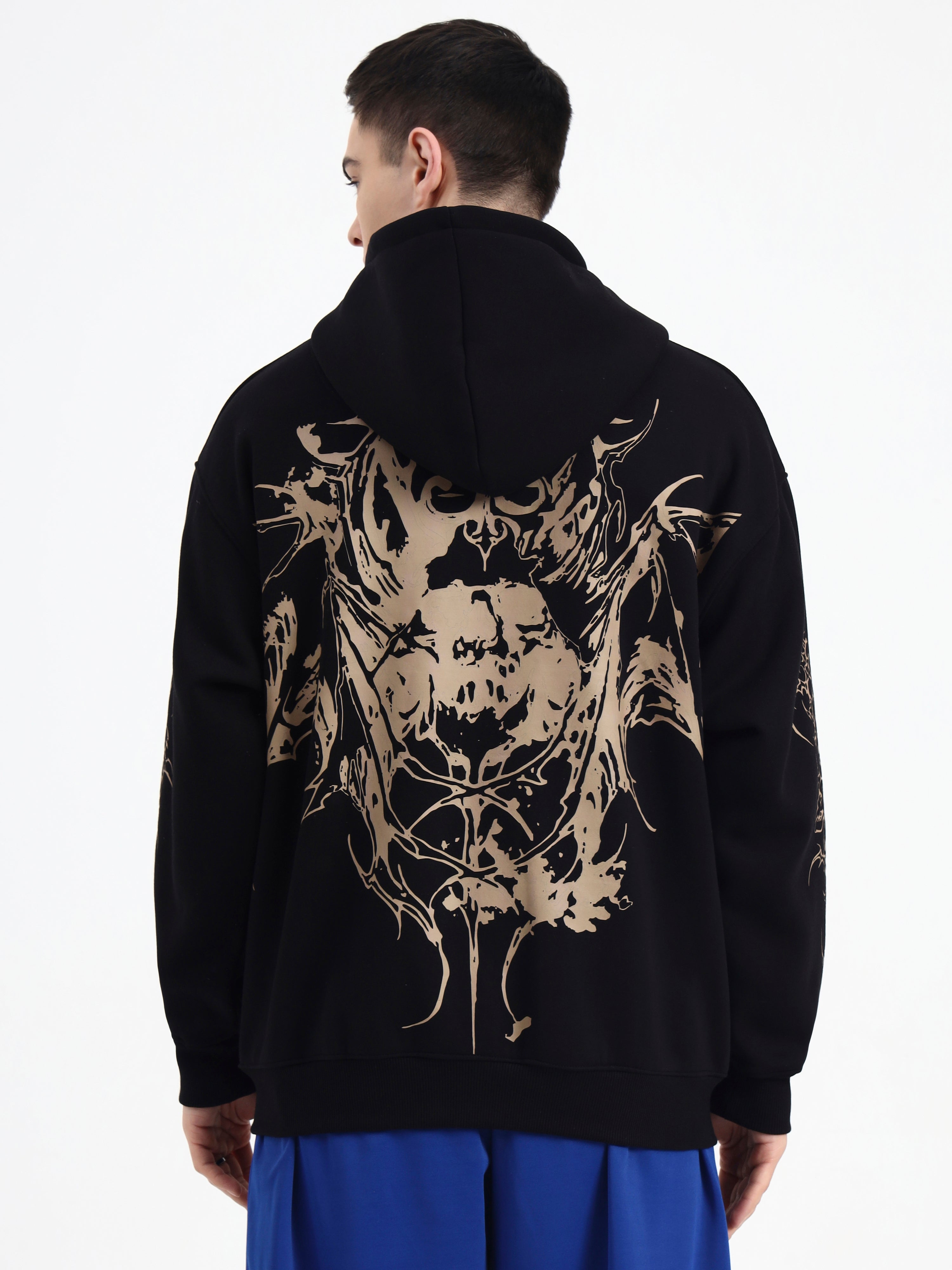 Image of Skull Blade Unisex Oversized Zipper Hoodie