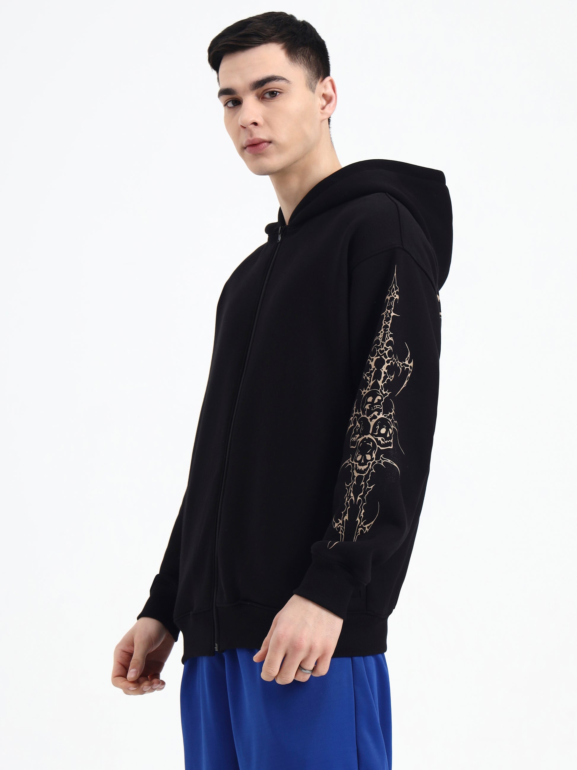 Skull Blade Unisex Oversized Zipper Hoodie