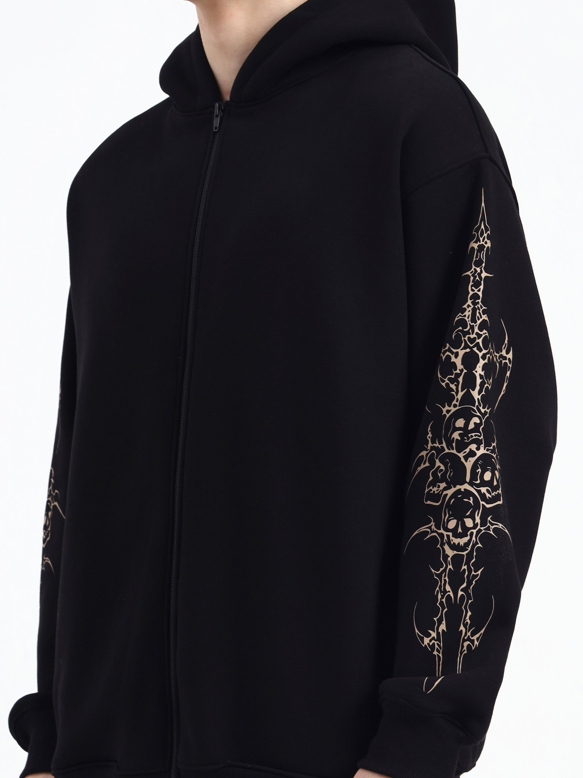Skull Blade Unisex Oversized Zipper Hoodie