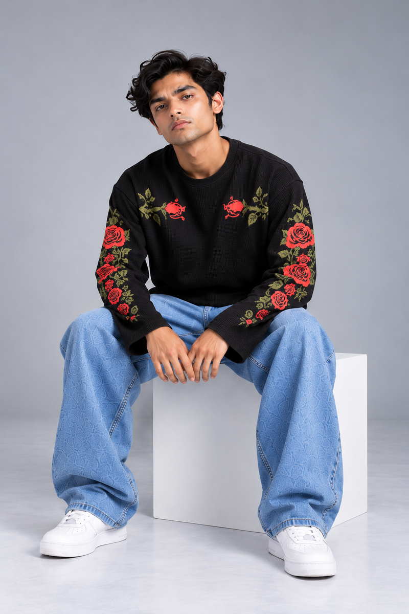 Rose Waffle T-Shirt
