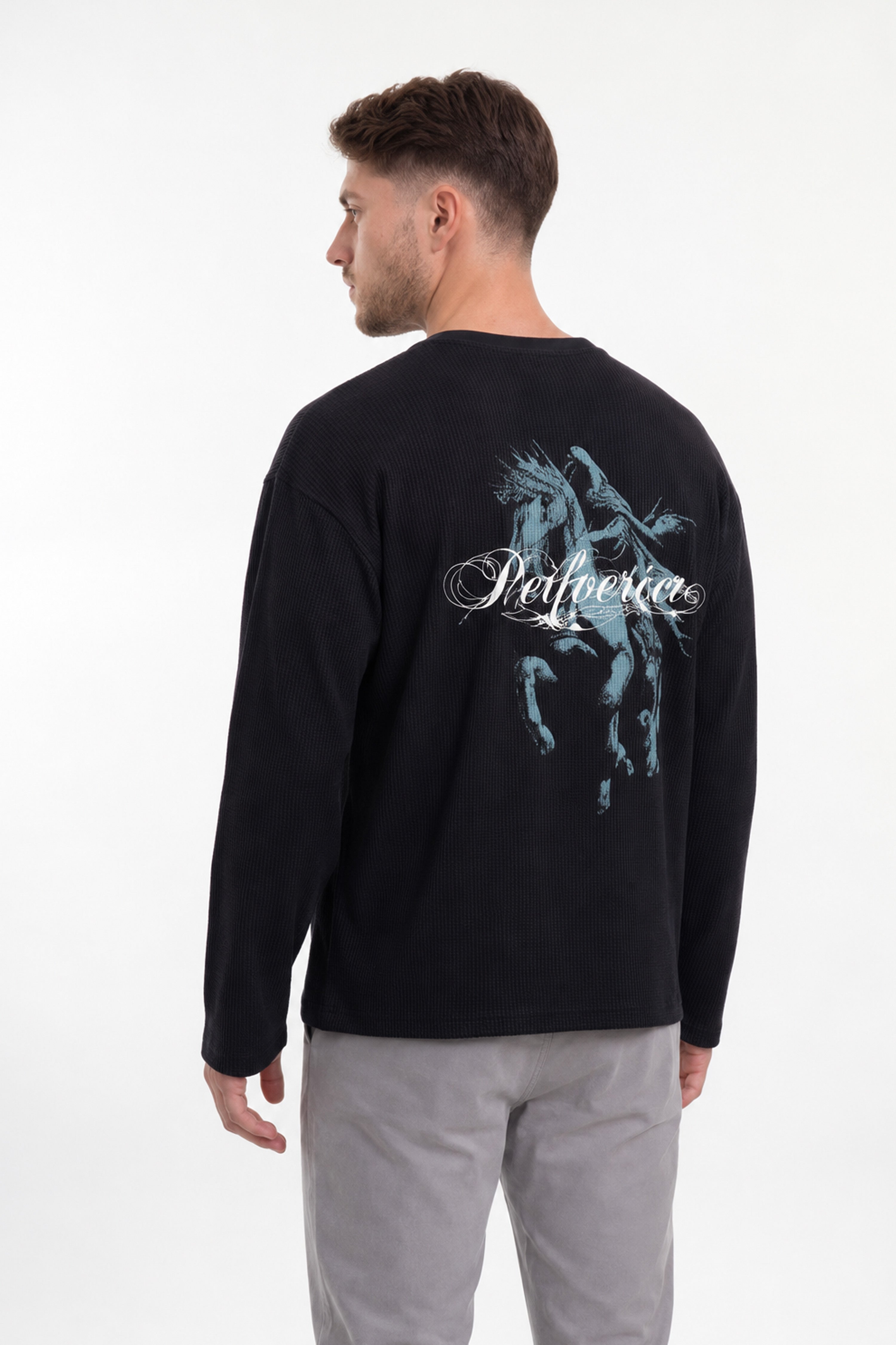Image of Redemption Waffle Tshirt -  Black