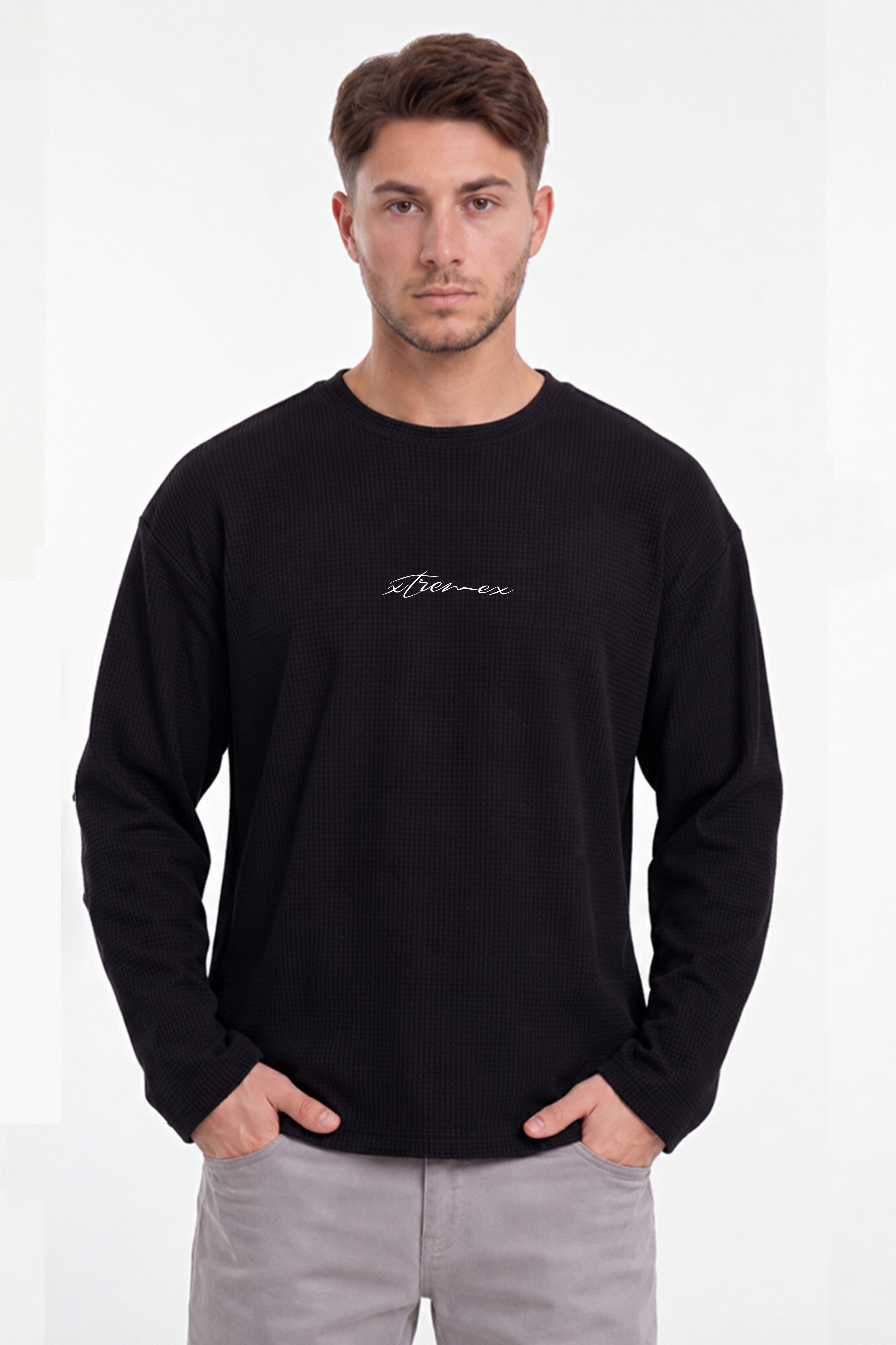 Image of Redemption Waffle Tshirt -  Black