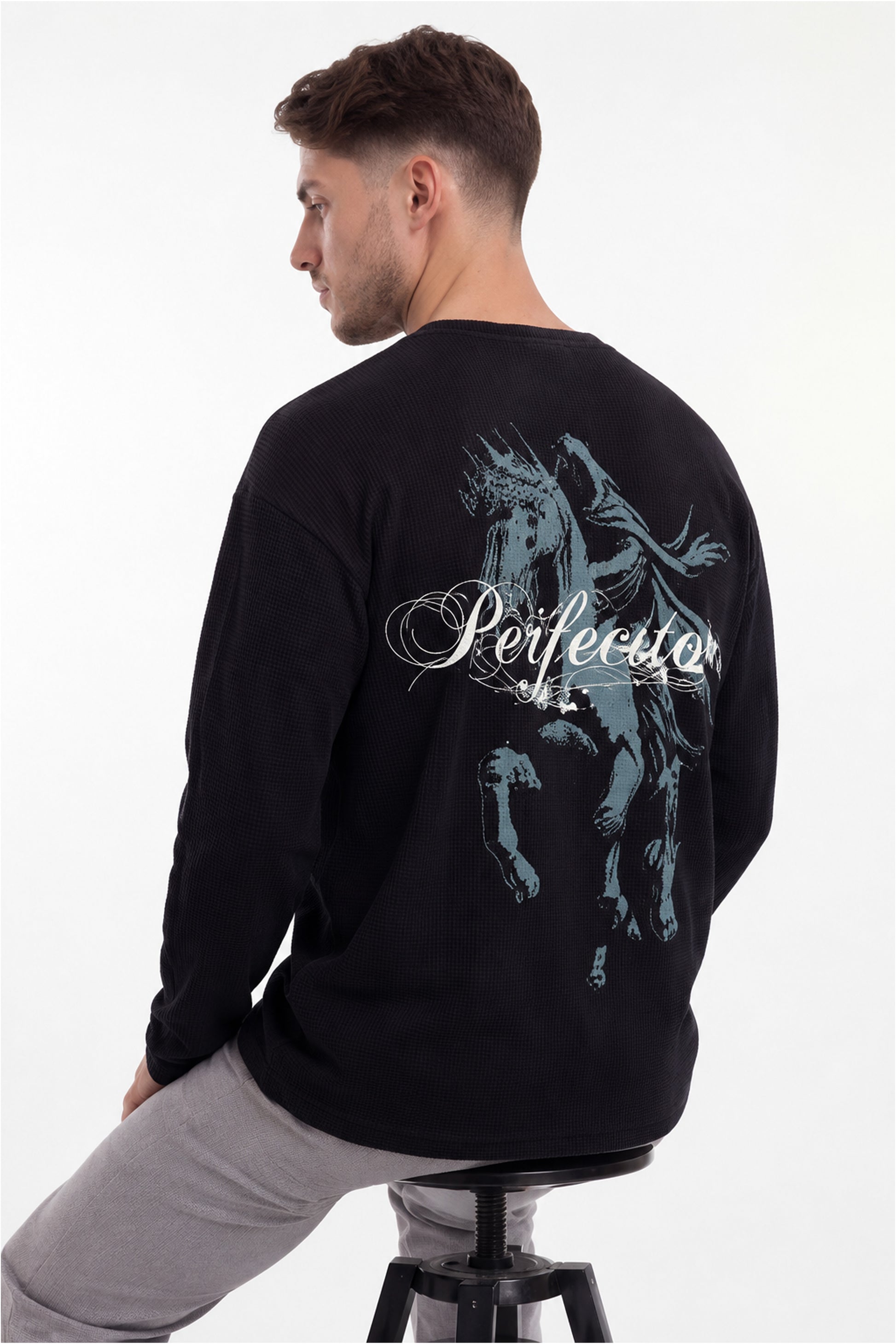 Redemption Waffle Tshirt -  Black