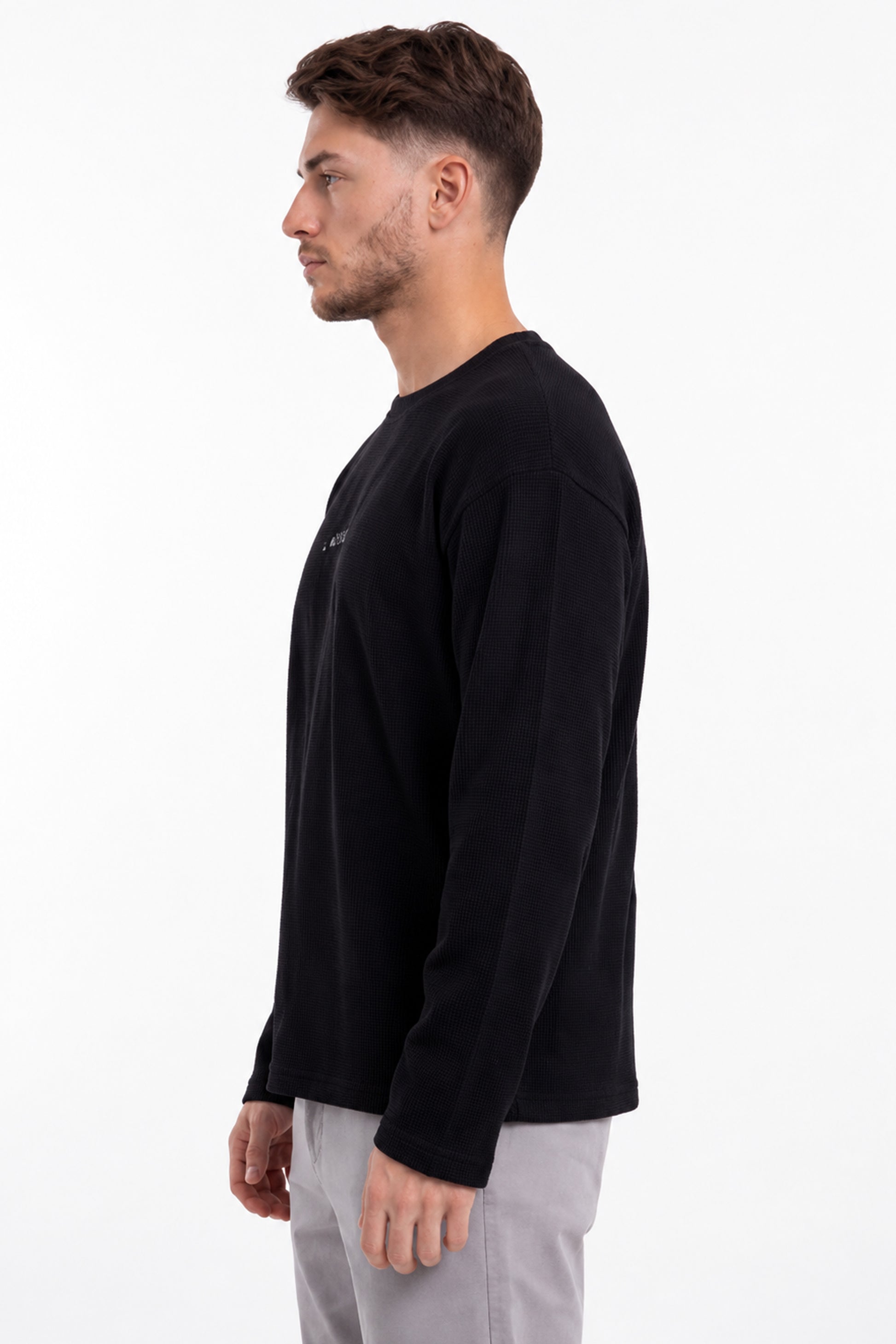 Defy limits  Waffle Tshirt - Black