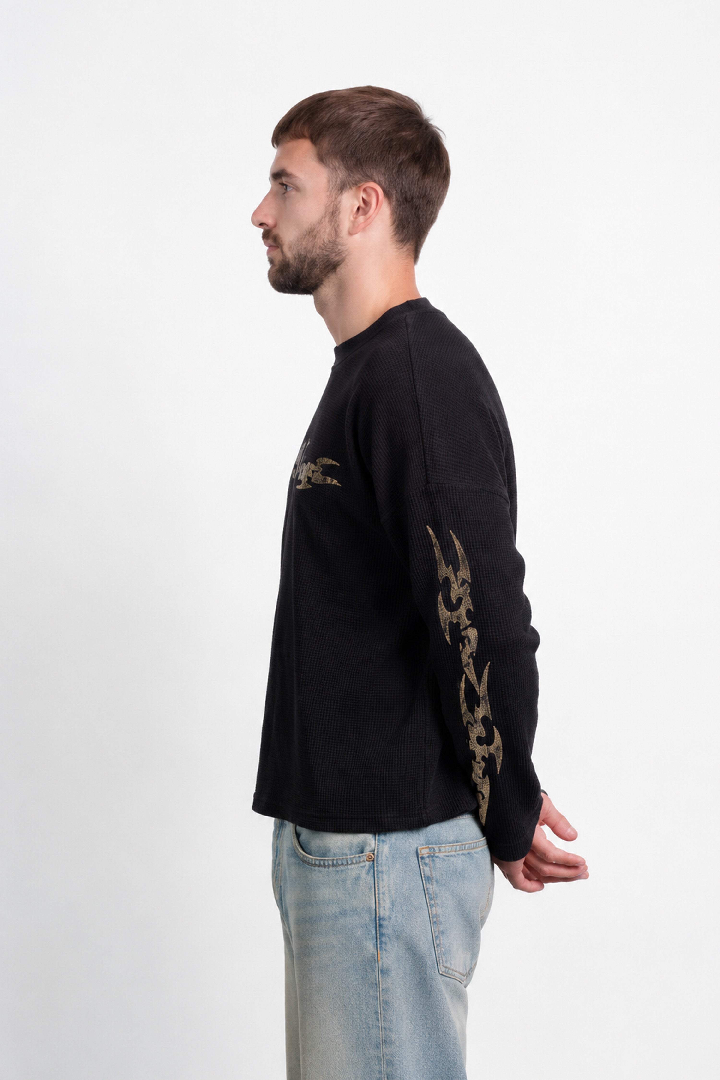 Image of Fearless Waffle Tshirt - Black