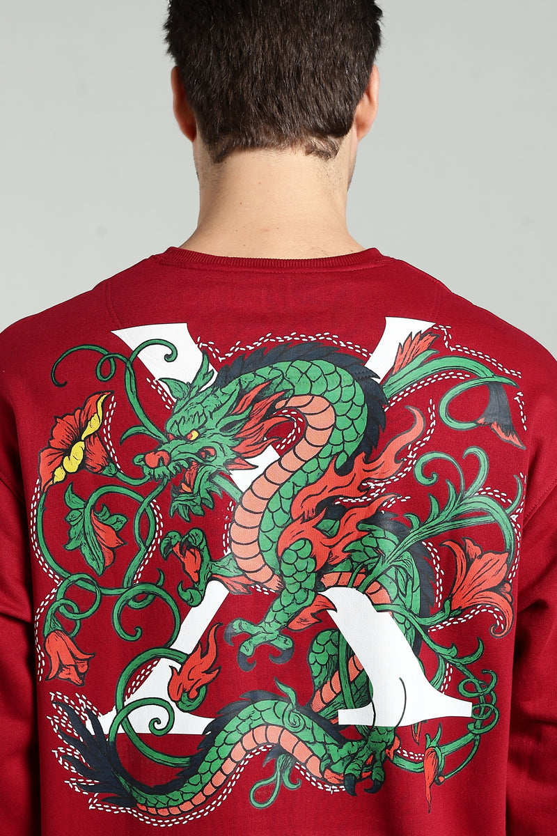Men's Draco Bloom streetwear sweatshirt with soft fleece interior ifm