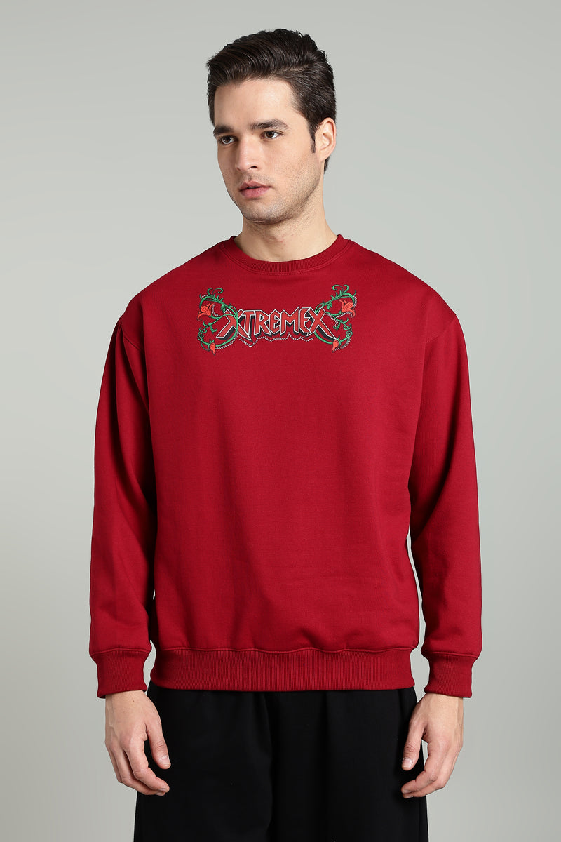 Men's Draco Bloom oversized sweatshirt with premium fleece cotton ifm