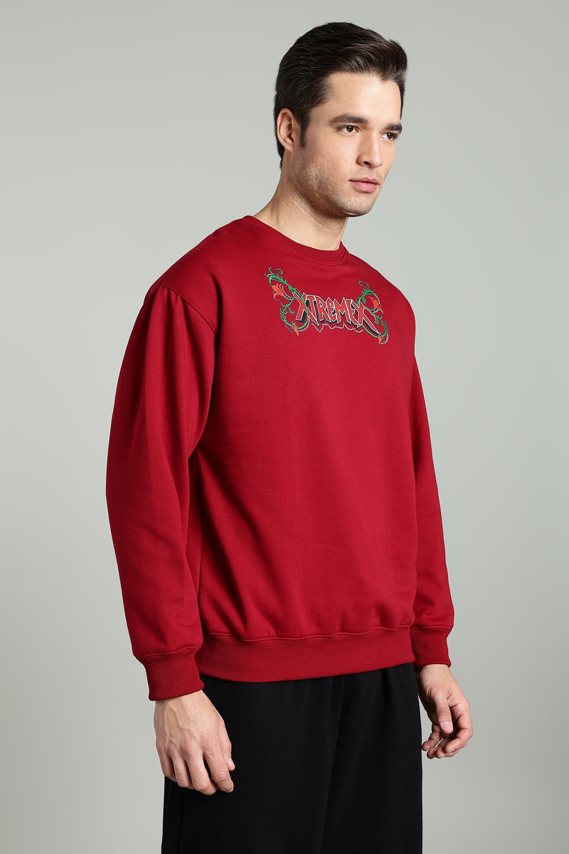 Men's premium Draco Bloom sweatshirt for winter streetwear stylev ifm