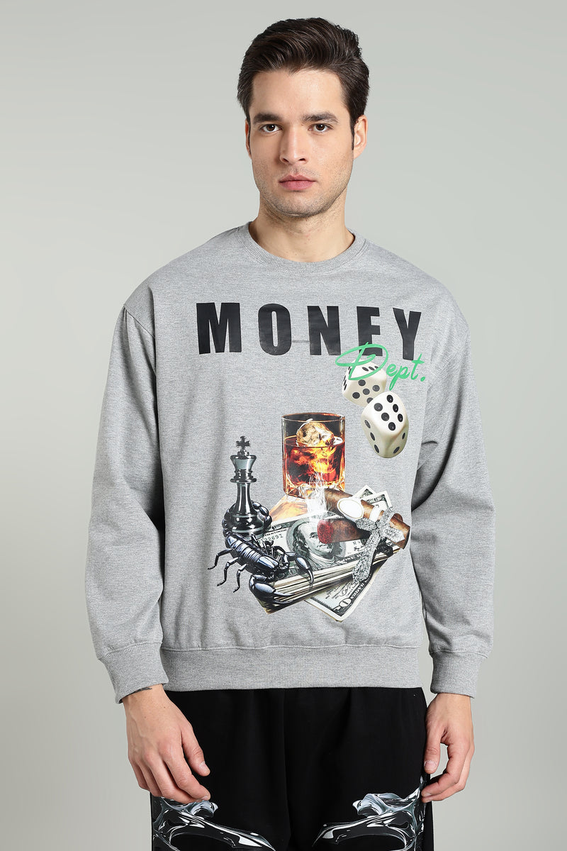 Men's Money Dept oversized sweatshirt with premium fleece cotton ifm