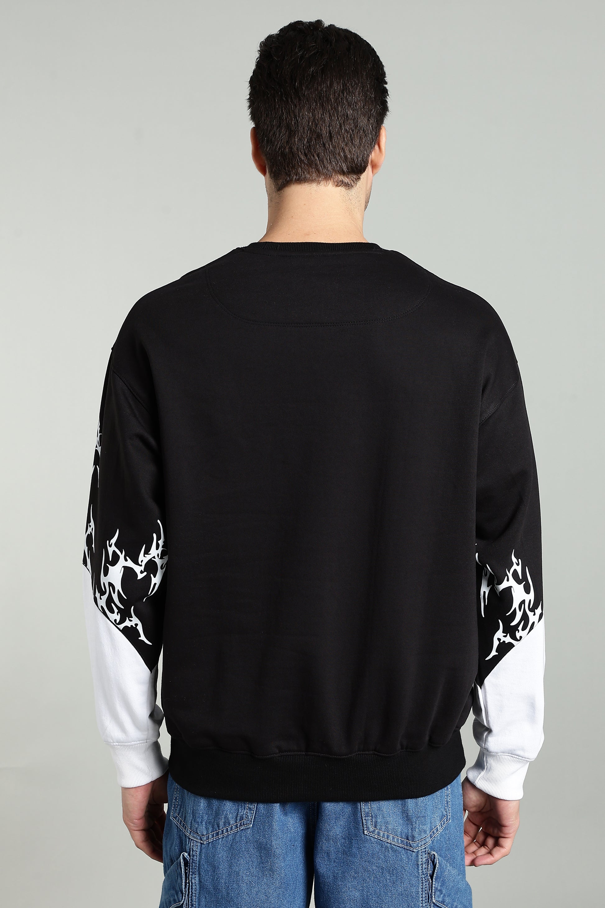 Burnout Sleeve Unisex Oversized Sweatshirt
