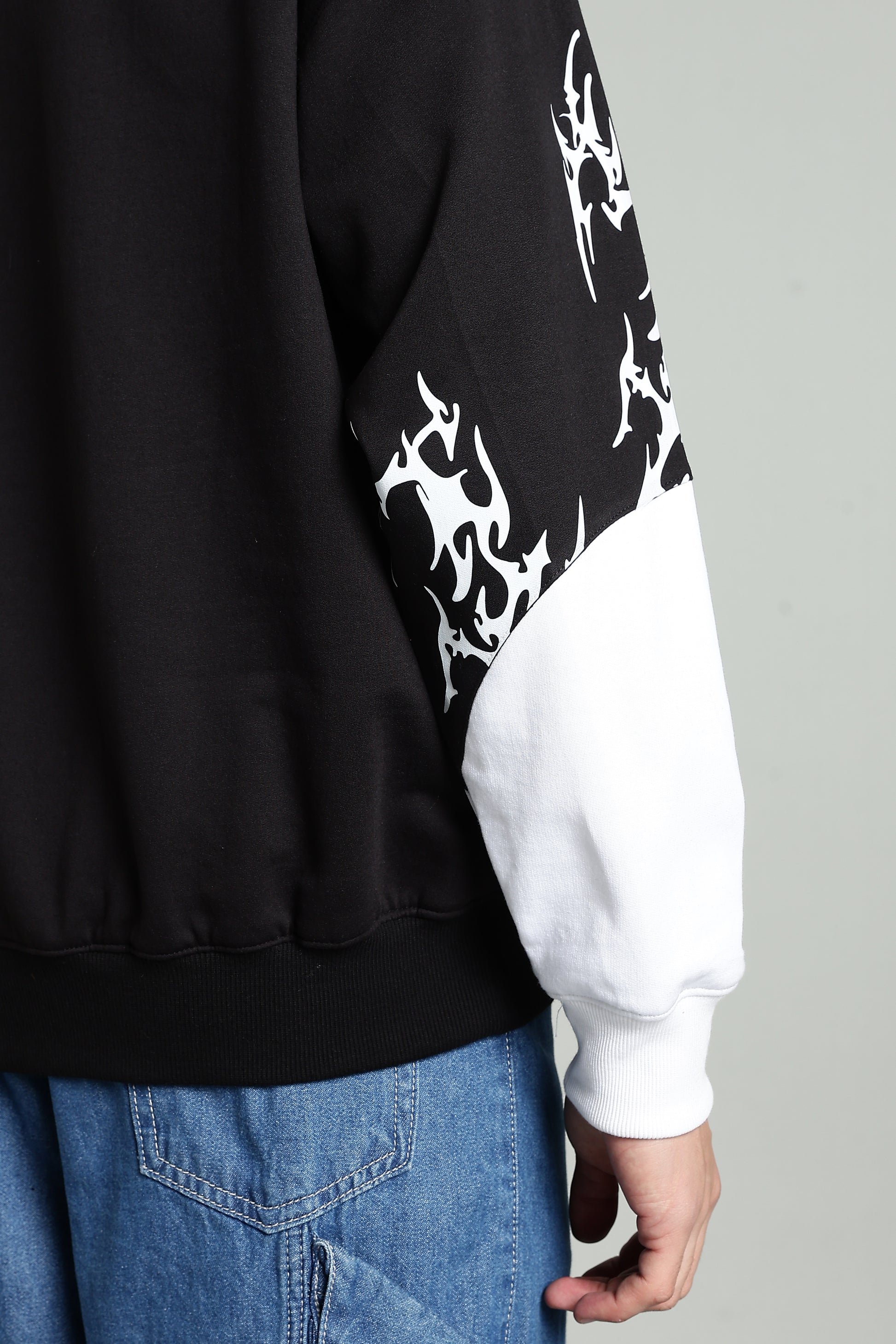 Burnout Sleeve Unisex Oversized Sweatshirt