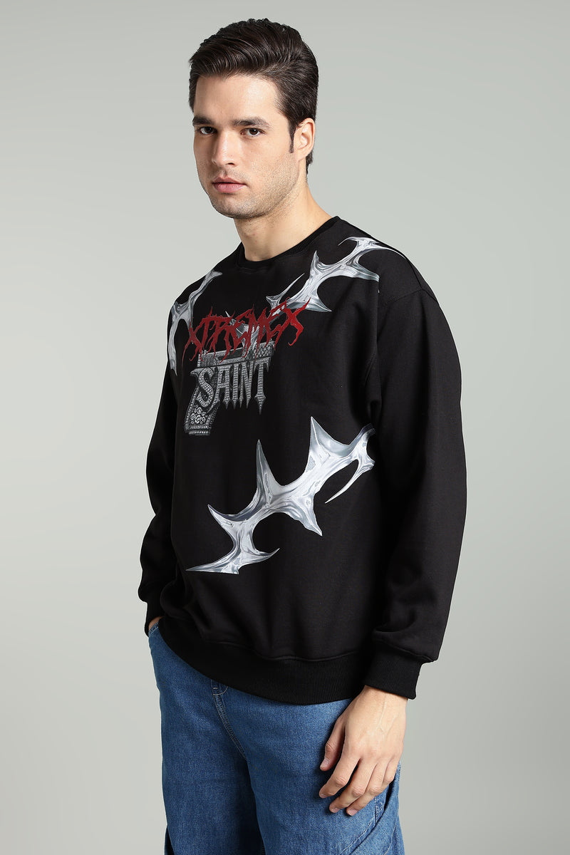 Men's Saint oversized sweatshirt crafted from premium fleece cotton ifm