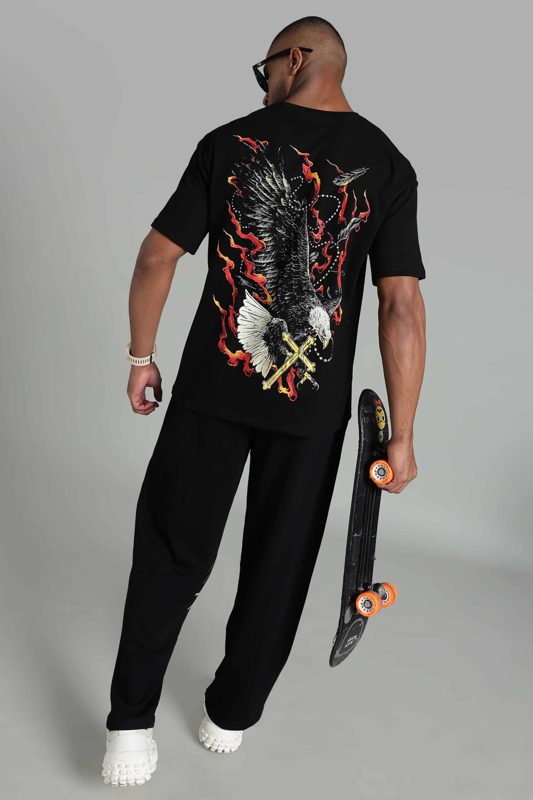 Image of Flame Wings Unisex Oversized Tshirt