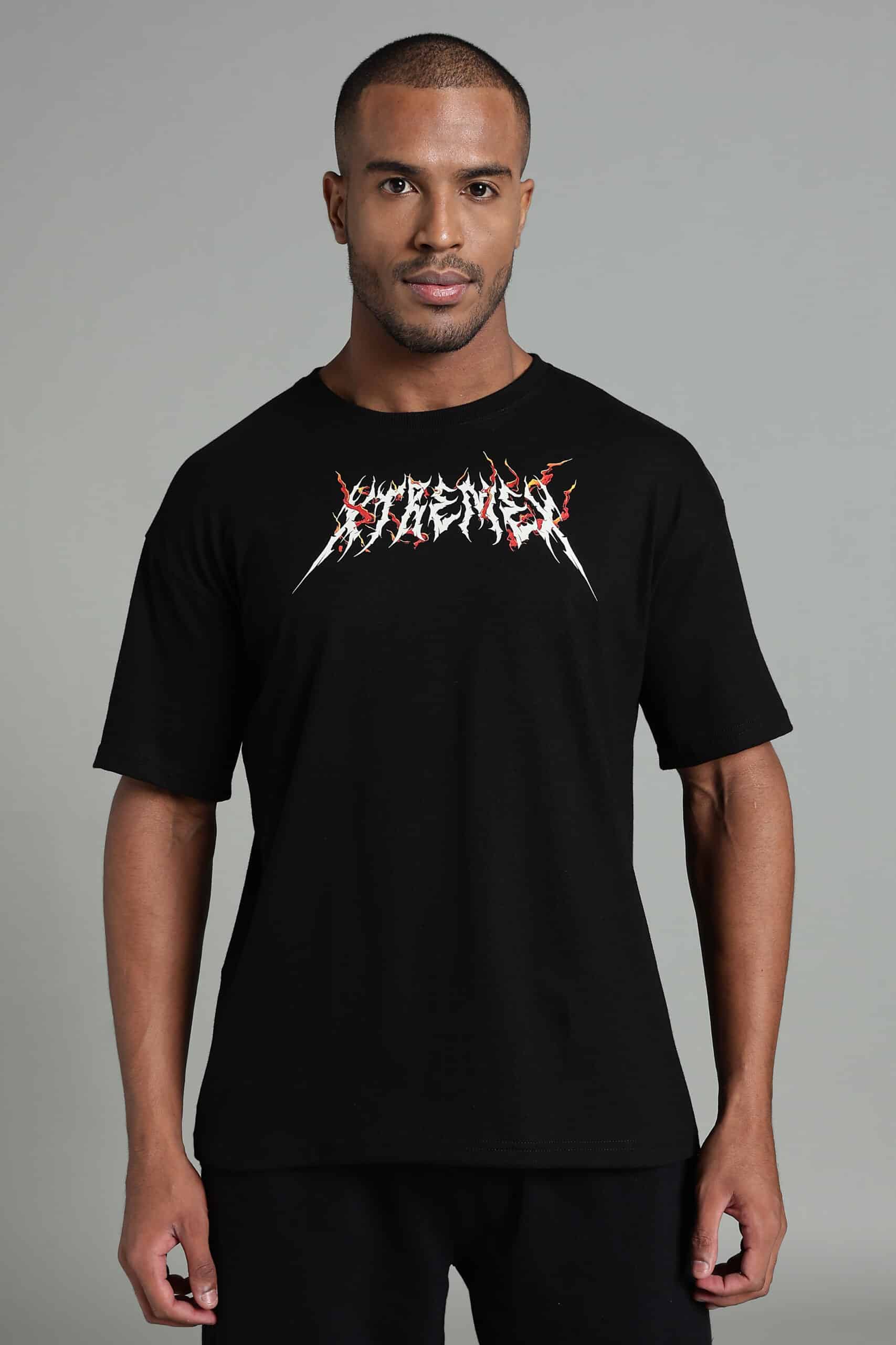★2024SS新作★BORN TO WIN★FLAME OVER FIT T-SHIRTS Shadow Flame Oversized T-Shirt – JXN Fury
