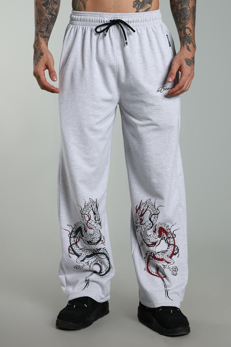 Twin Dragon unisex joggers with dragon artwork