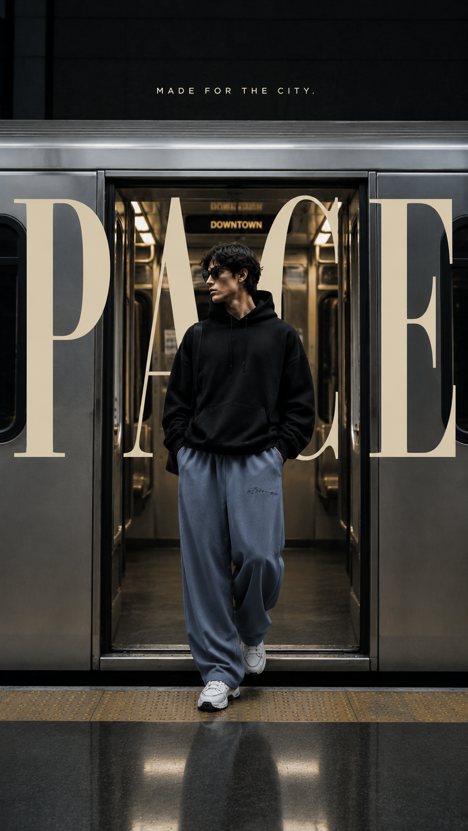 Men's oversized hoodie and joggers urban streetwear