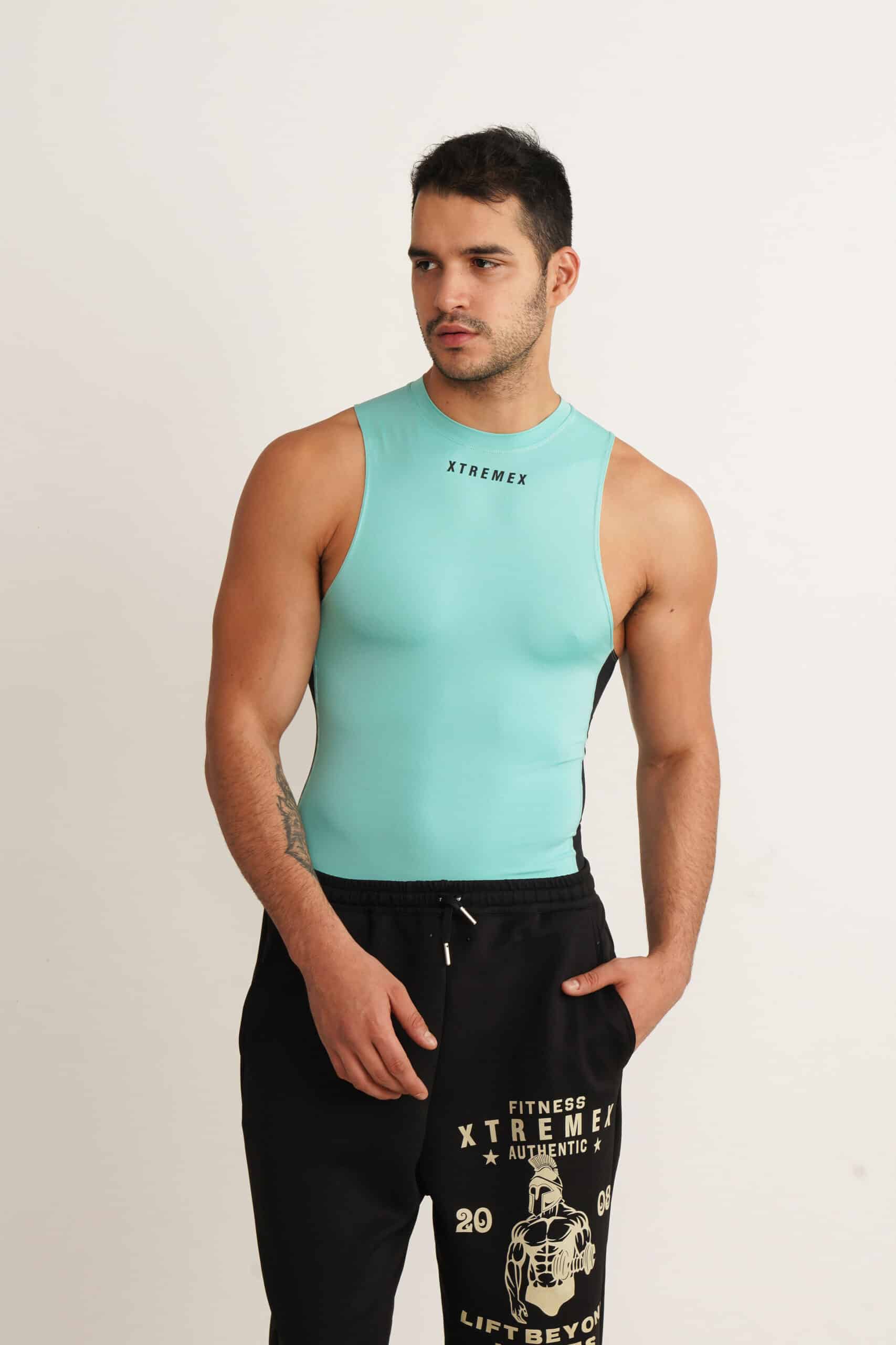 Image of Sleeveless Drop Arm Compression Tshirt