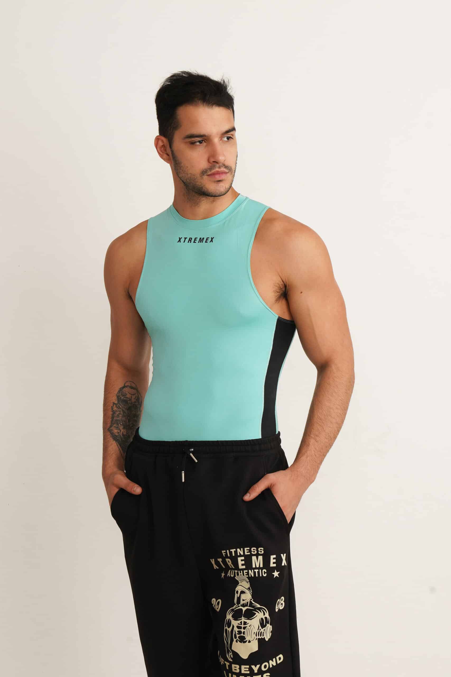 Image of Sleeveless Drop Arm Compression Tshirt