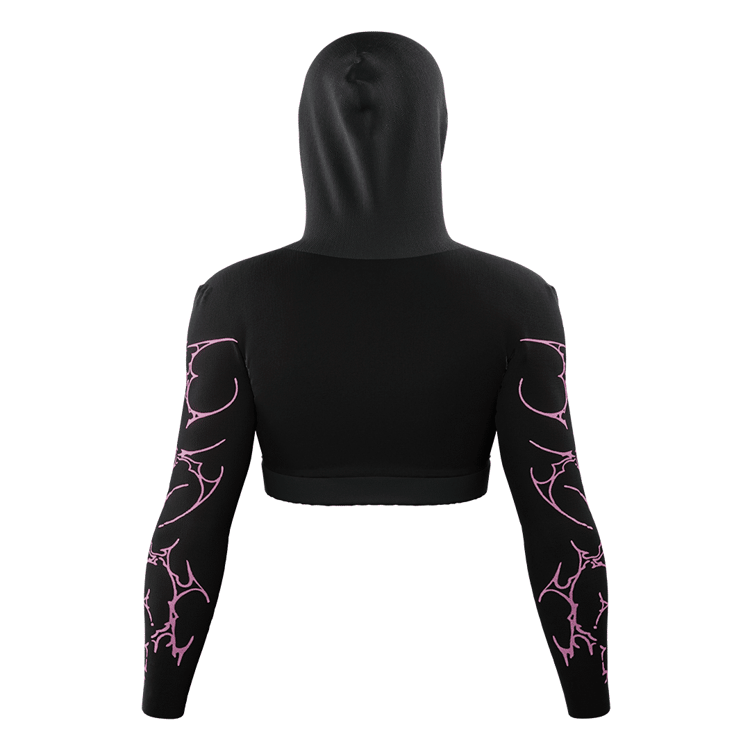 Women Savage Cropped Compression with Hood