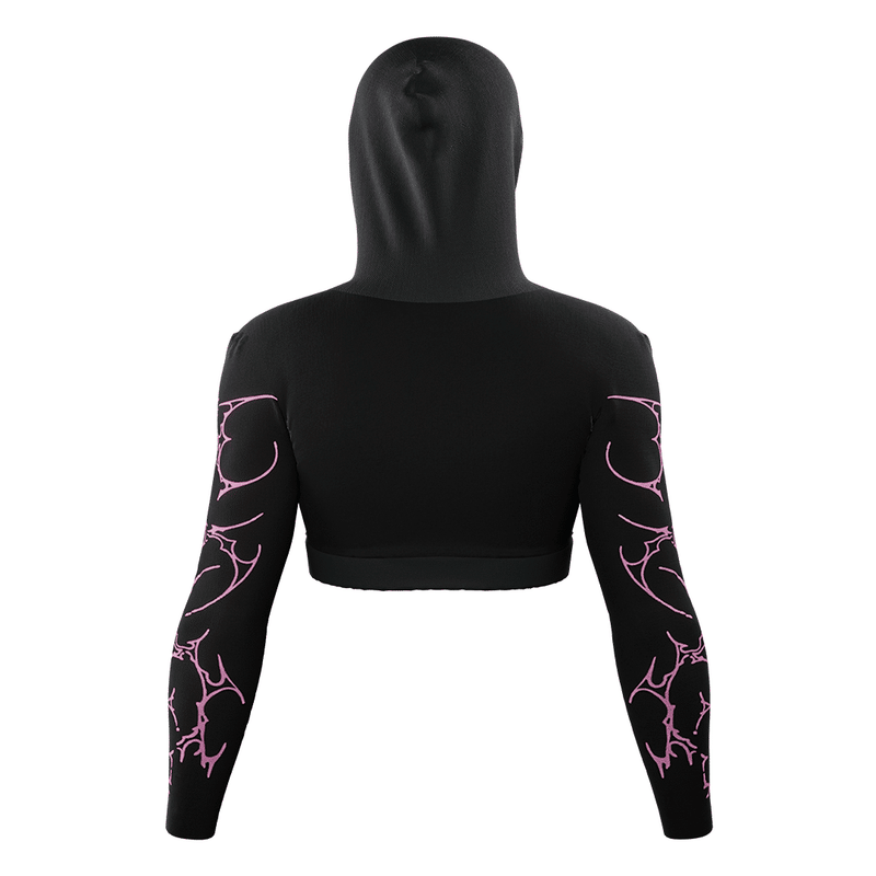 Women Savage Cropped Compression with Hood