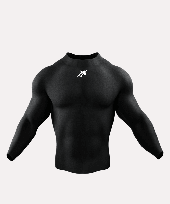 High neck gym compression tshirt 