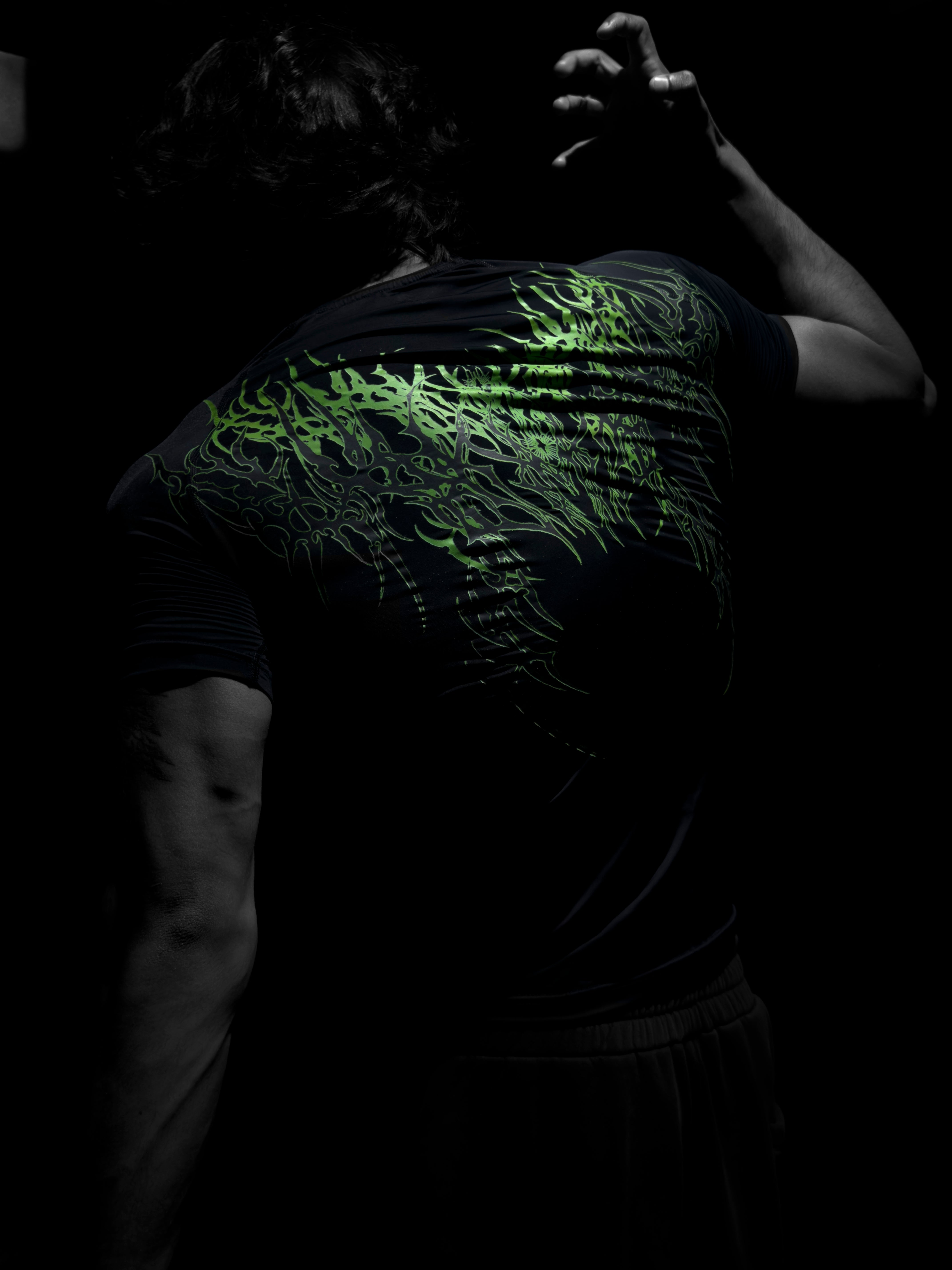 Image of Green Fury Compression Tshirt Half Sleeve