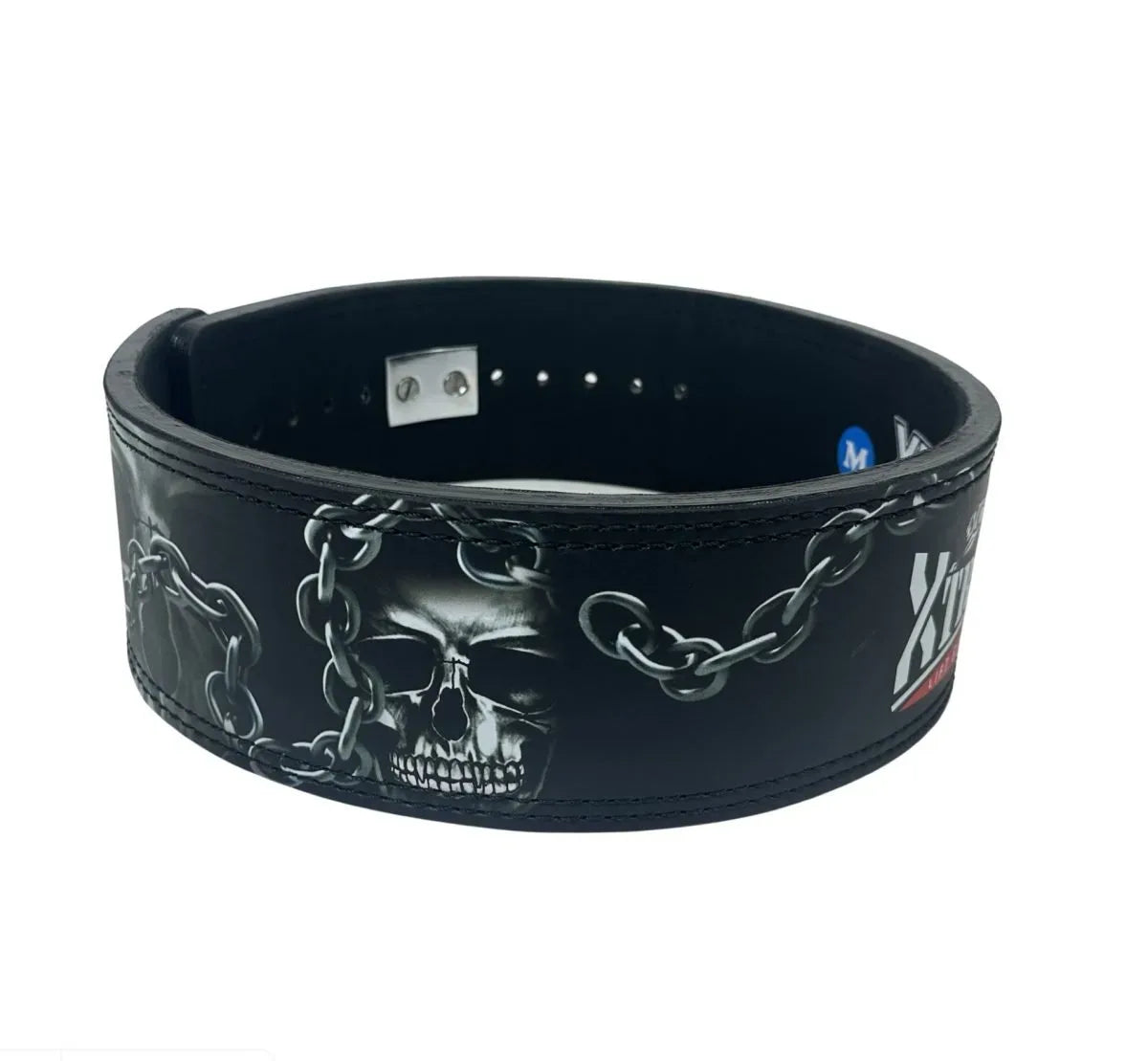 Image of XTREMEX POWERLIFTING 13MM LEVER BELT - IRON SKULL