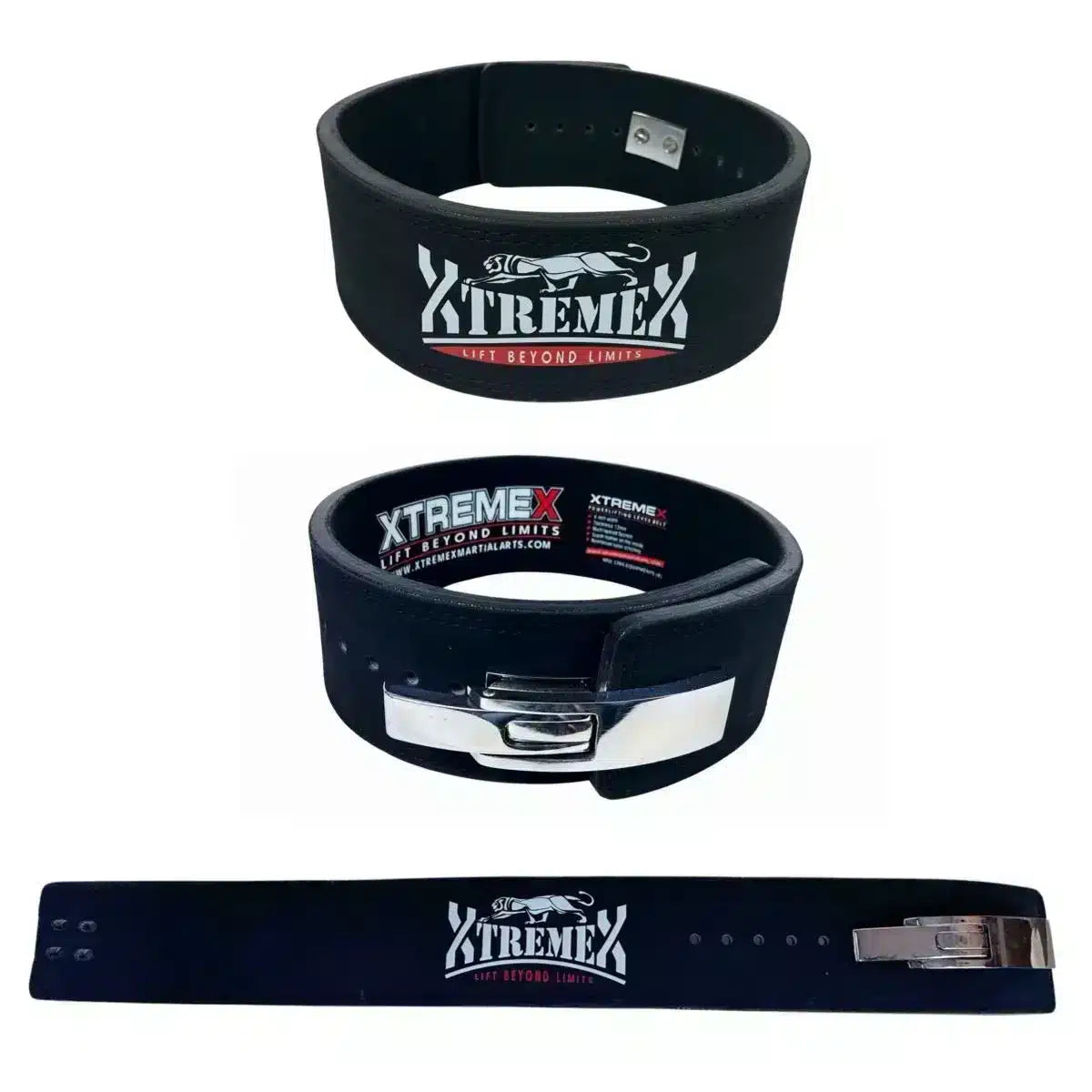 Image of XTREMEX POWERLIFTING 13MM LEVER BELT - BLACK