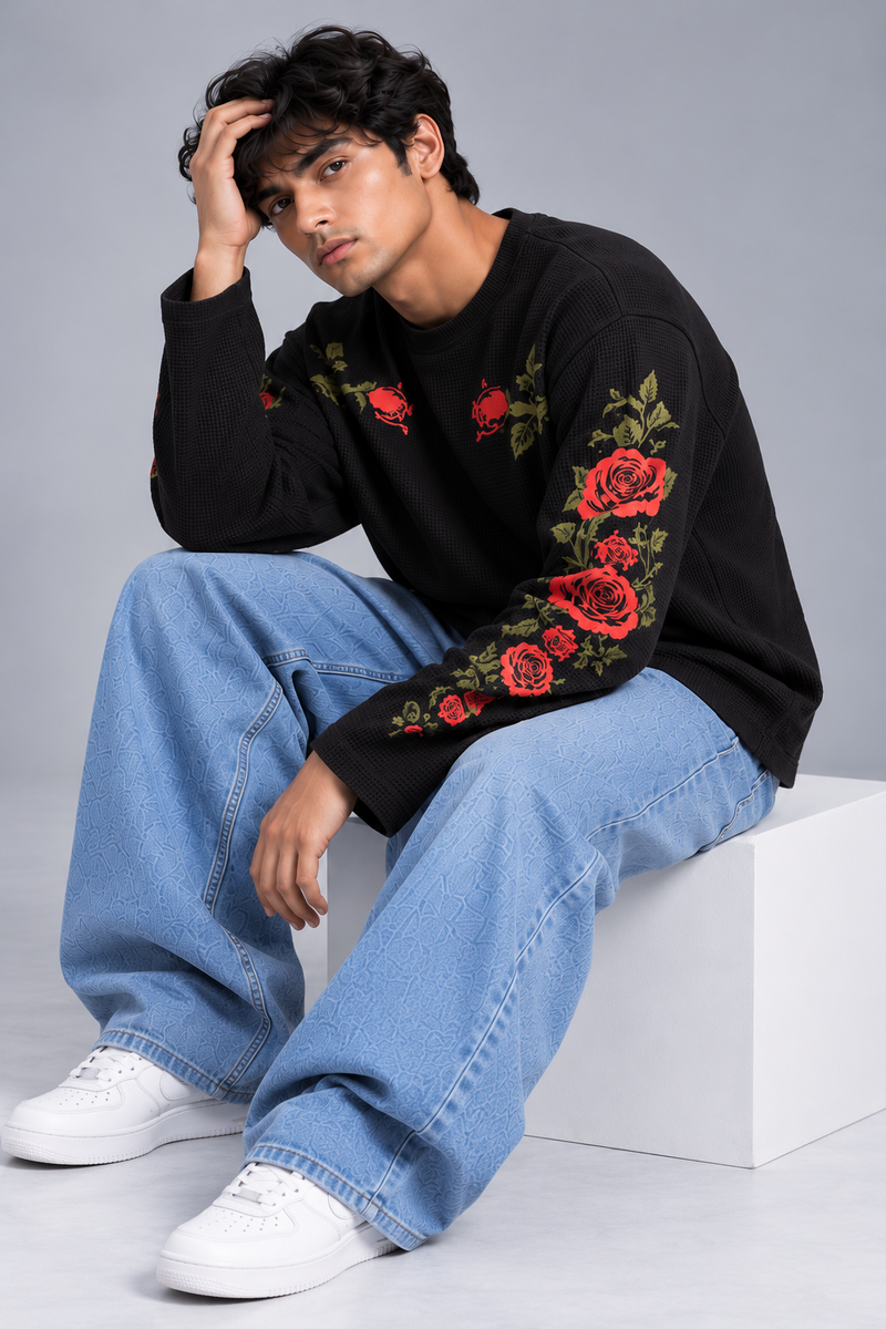 Rose Waffle T-Shirt