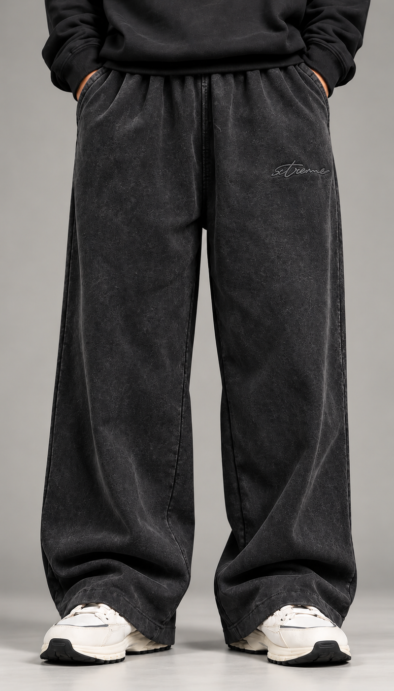 Everyday Acid Wash Joggers - Black