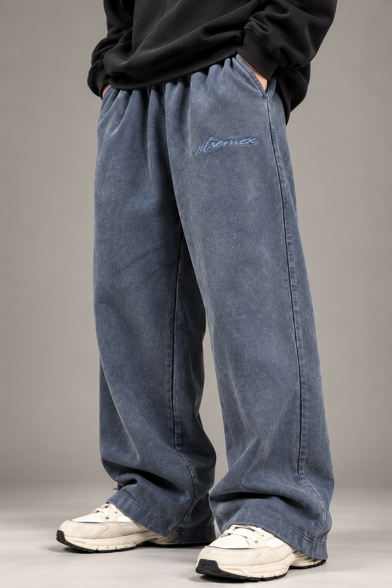 Everyday Acid Wash Joggers - Blue