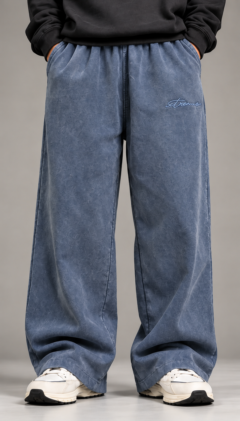 Everyday Acid Wash Joggers - Blue
