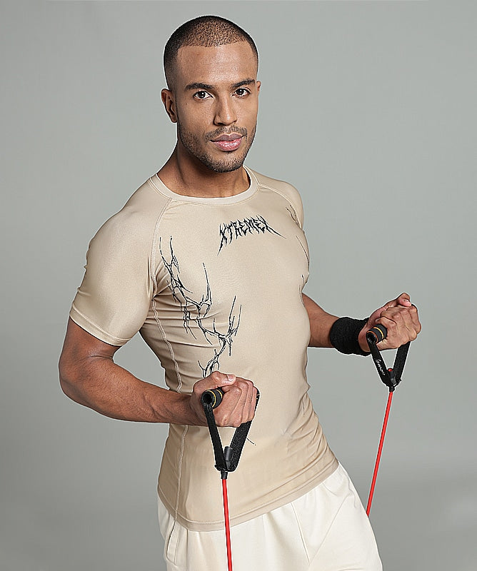 Alpha half sleeve compression tshirt gym apparel